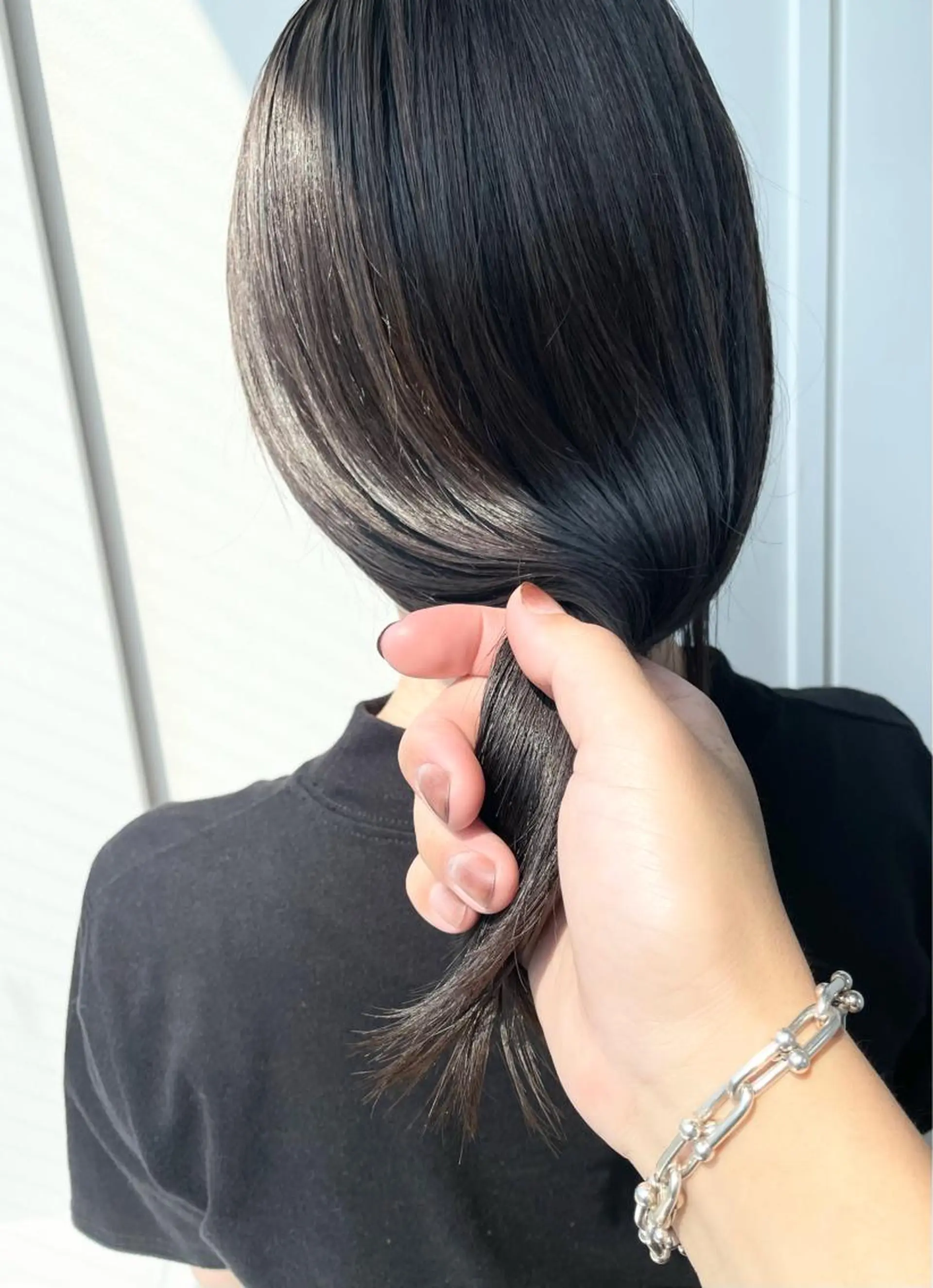 ミディアム 髪質改善 赤み消しカラー山本のヘアスタイル