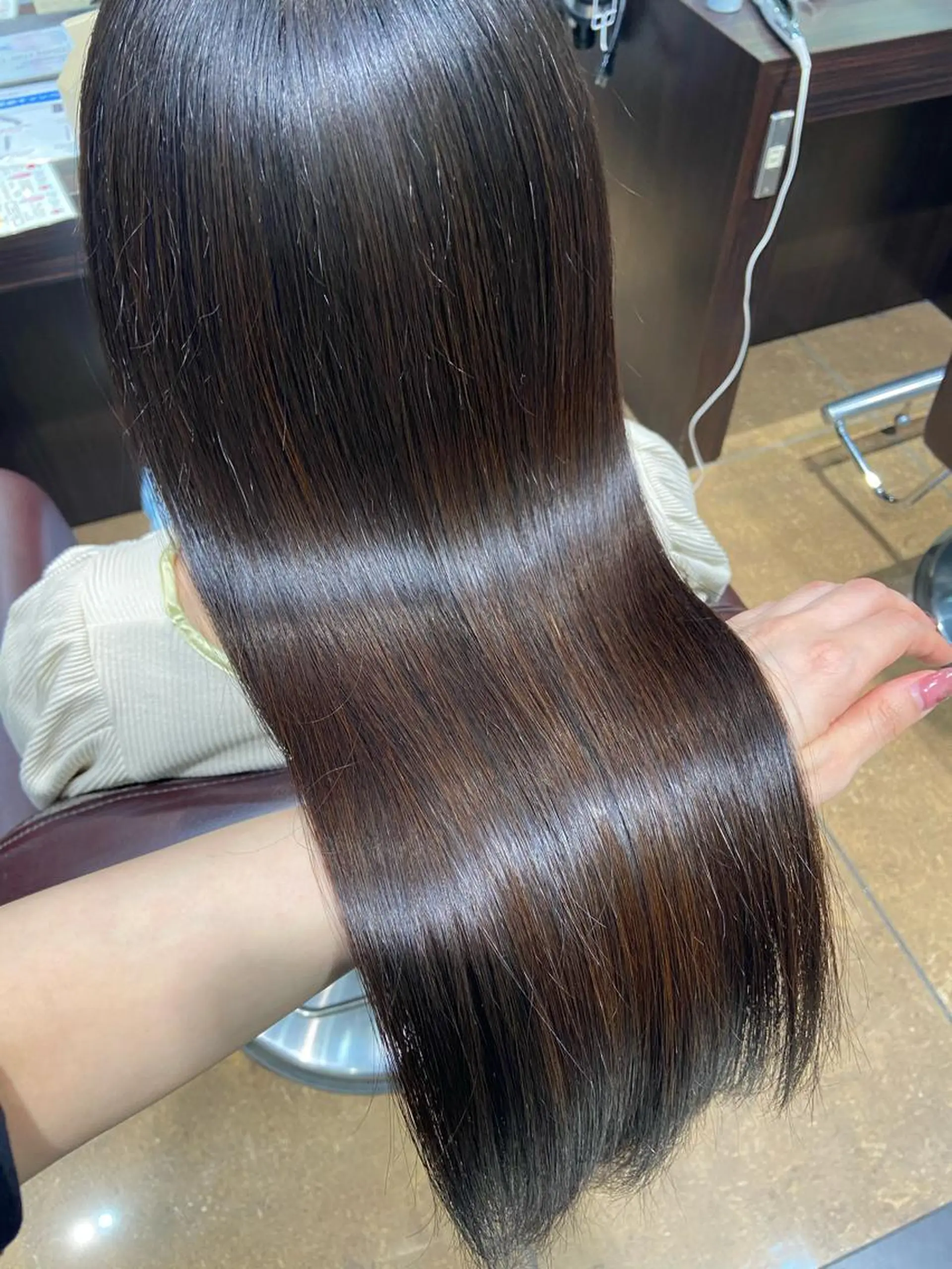 ロング ヘアカラー トリートメント 🧸プルエクステ❤︎ ネイルKAO🧸のヘアスタイル