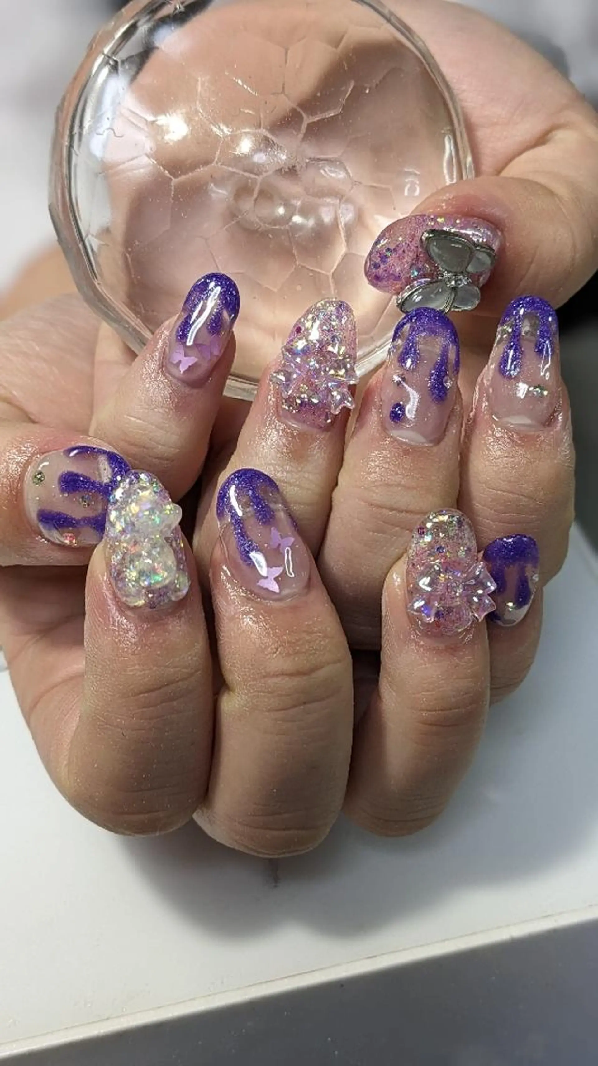 ネイル フラワー ムーンのネイルデザイン