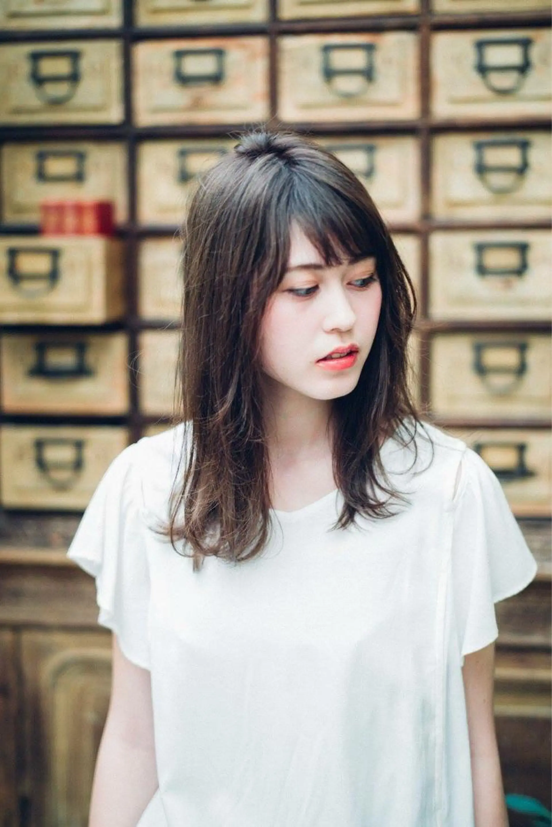 セミロング パーマ 舘野 太嘉宏のヘアスタイル