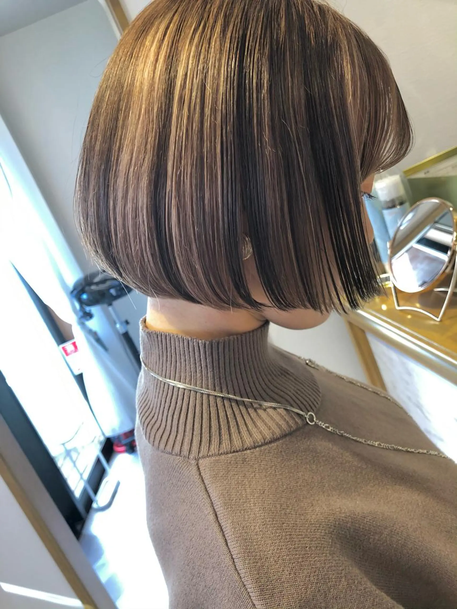 ショート ボブ カット ヘアカラー トリートメント 本田 奈穂美のヘアスタイル