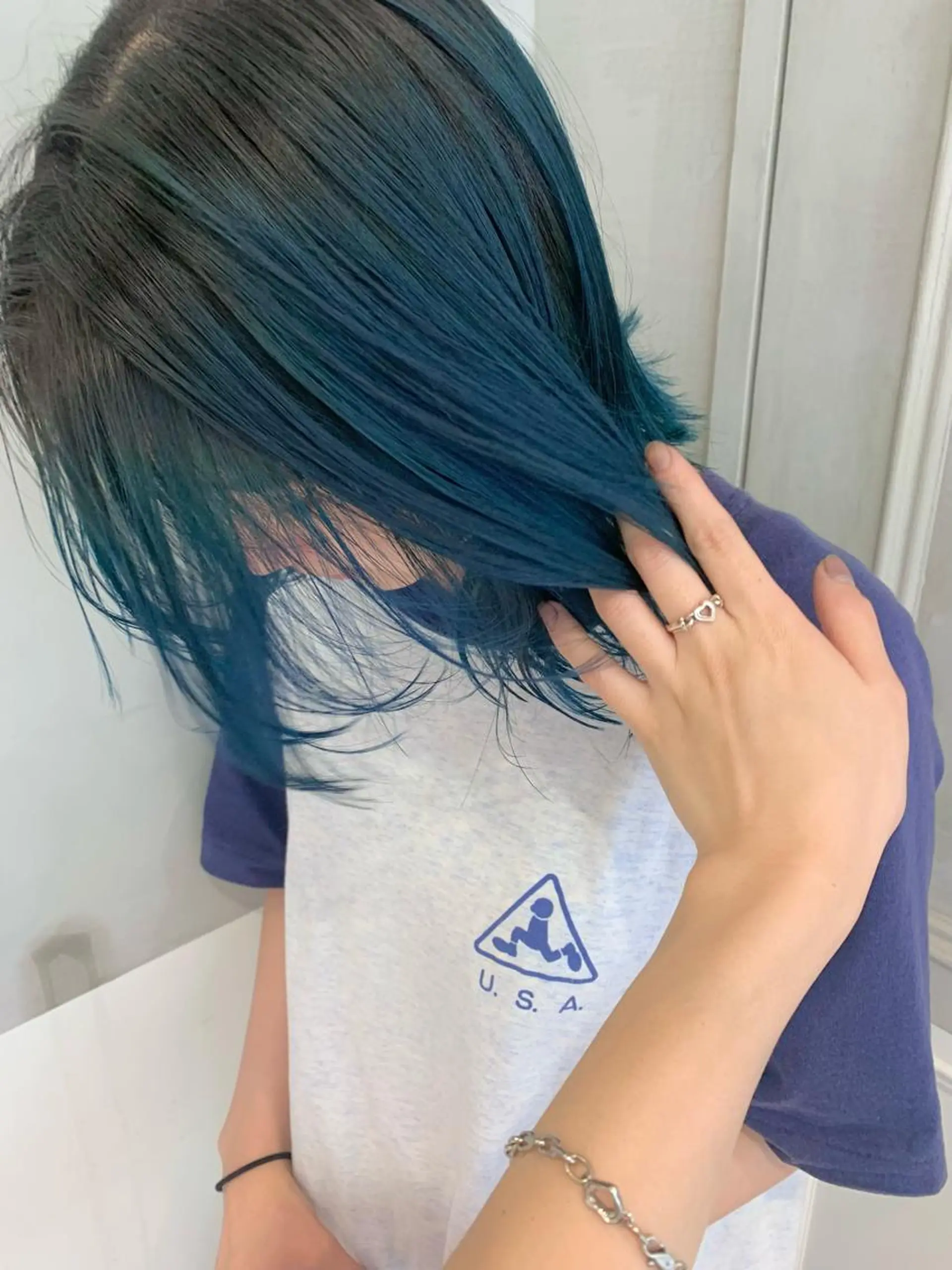 ミディアム カラー ヘアカラー トリートメント ヘアセット minami🪷 暖色カラーのヘアスタイル