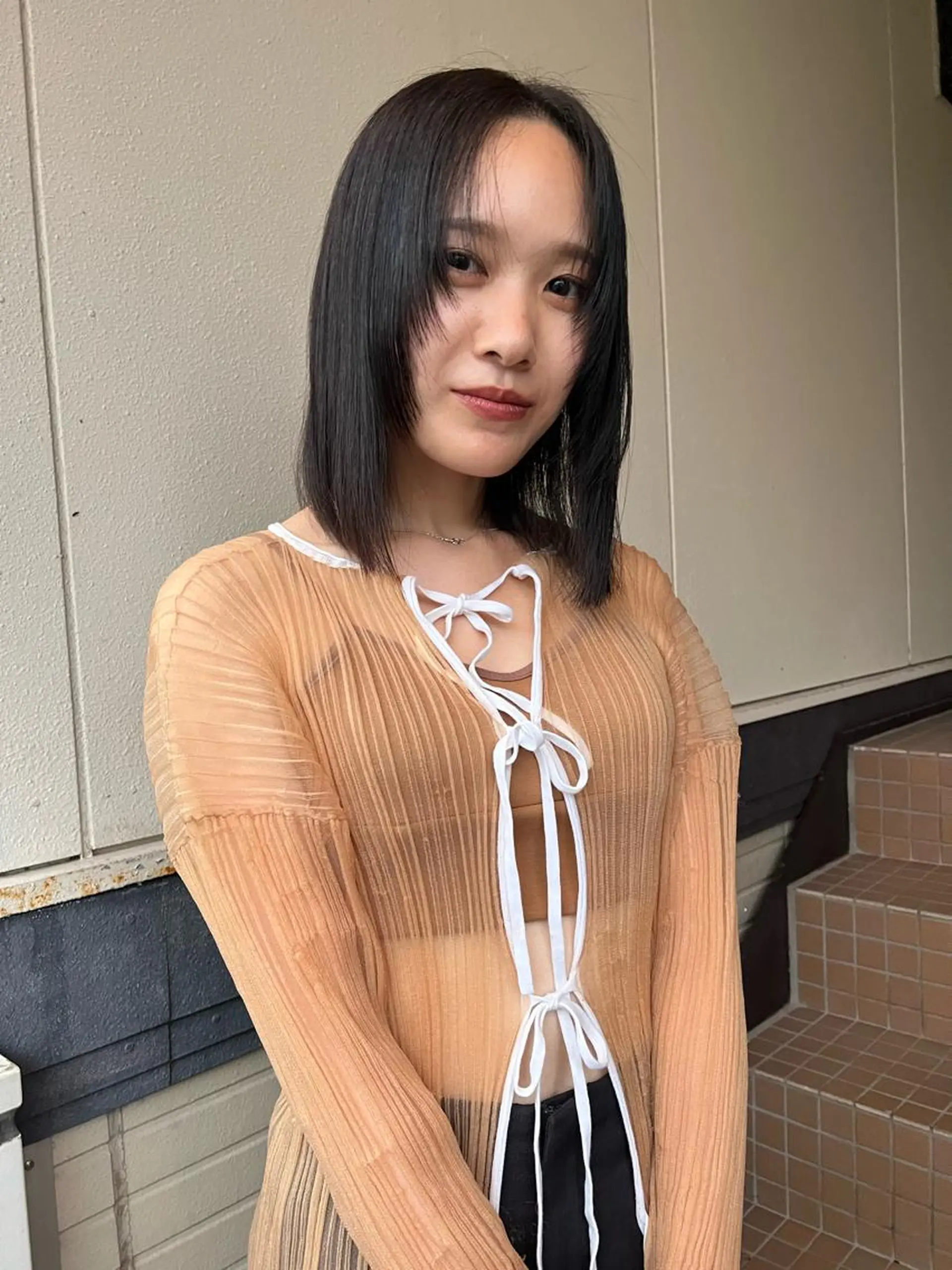 ミディアム カラー 顔周りカット/透明感 カラー✂️MEIのヘアスタイル