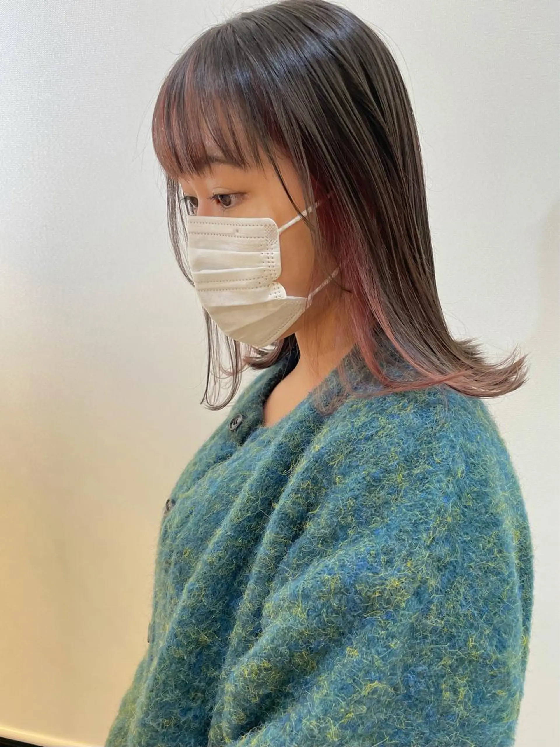 ミディアム カラー ピンクカラー 佐藤 魁人のヘアスタイル