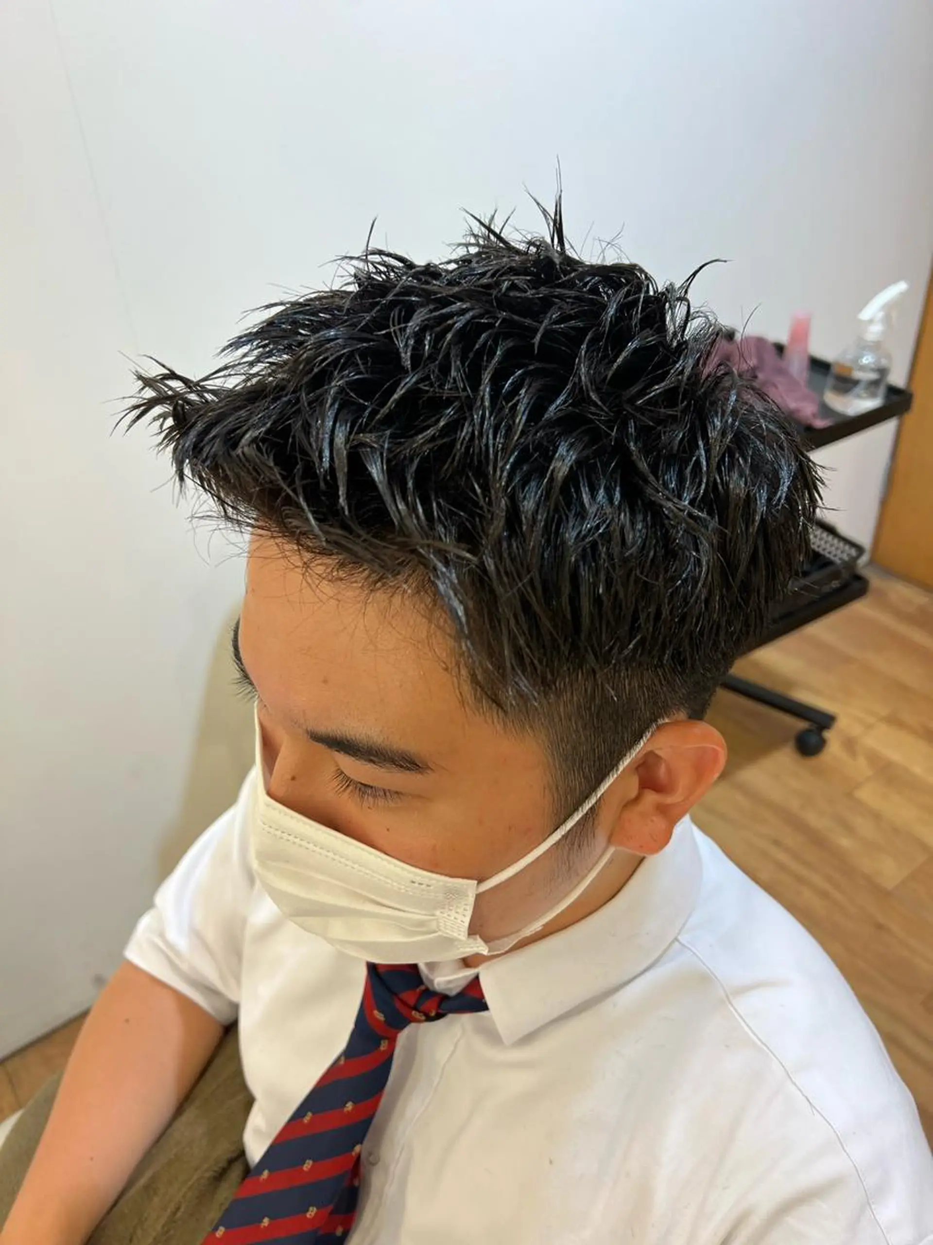 ショート メンズ カット パーマ 湘南のパーマ職人 🔥清水琉葵🔥のヘアスタイル