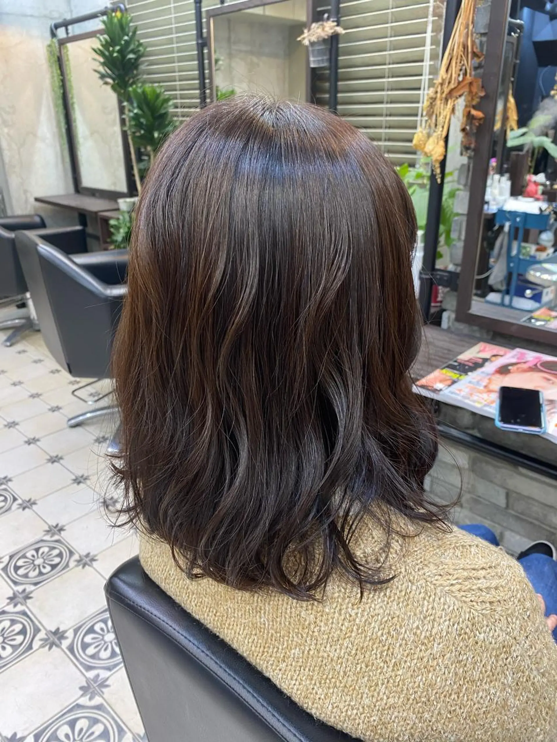 セミロング カラー 学生 トリートメント カット ヘアカラー トリートメント 韓国ヘア☁️ mitsukiのヘアスタイル