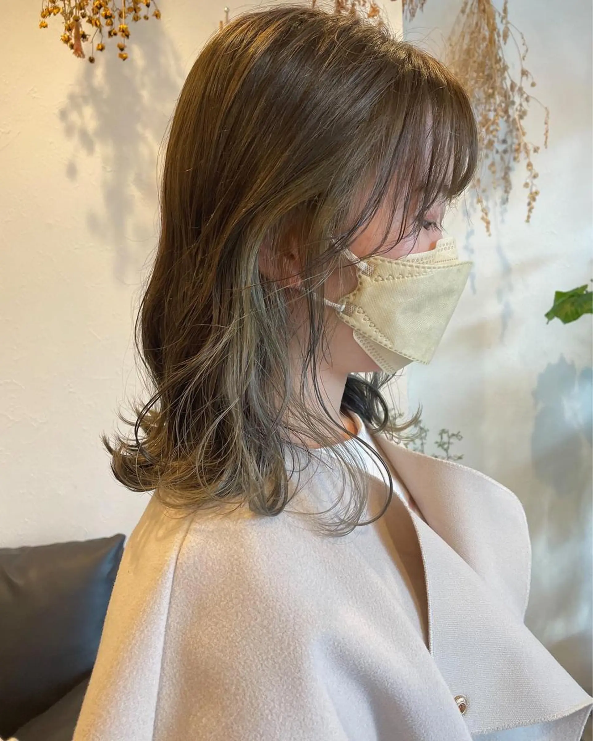 ミディアム カラー イヤリングカラー ヘアカラー m ā l o.🌷 サカモトマイコのヘアスタイル