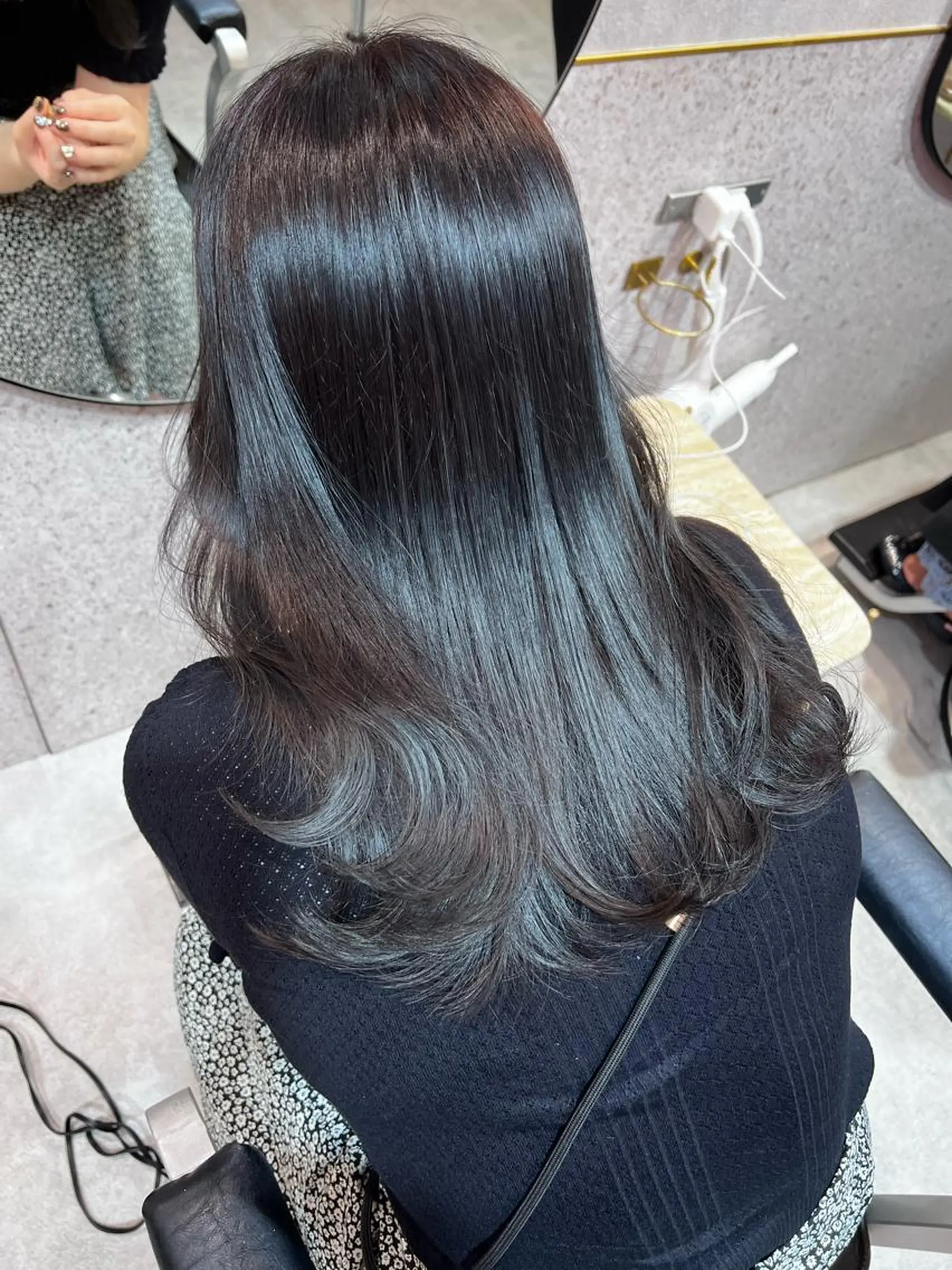 ミディアム パープルカラー 韓国風ヘア 🎀しゅな/韓国 レイヤー/透明感♡のヘアスタイル