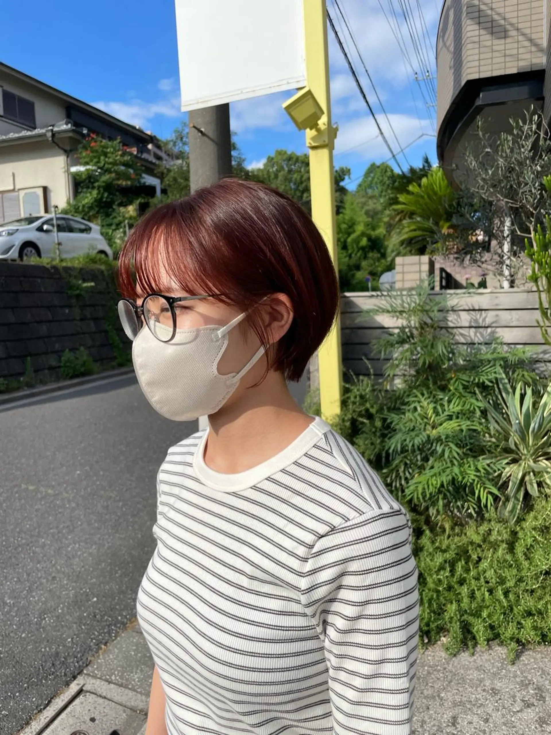 ショート カラー ブラウンカラー オレンジ オレンジブラウン ショートヘア カット ヘアカラー 五十嵐 雄毅のヘアスタイル