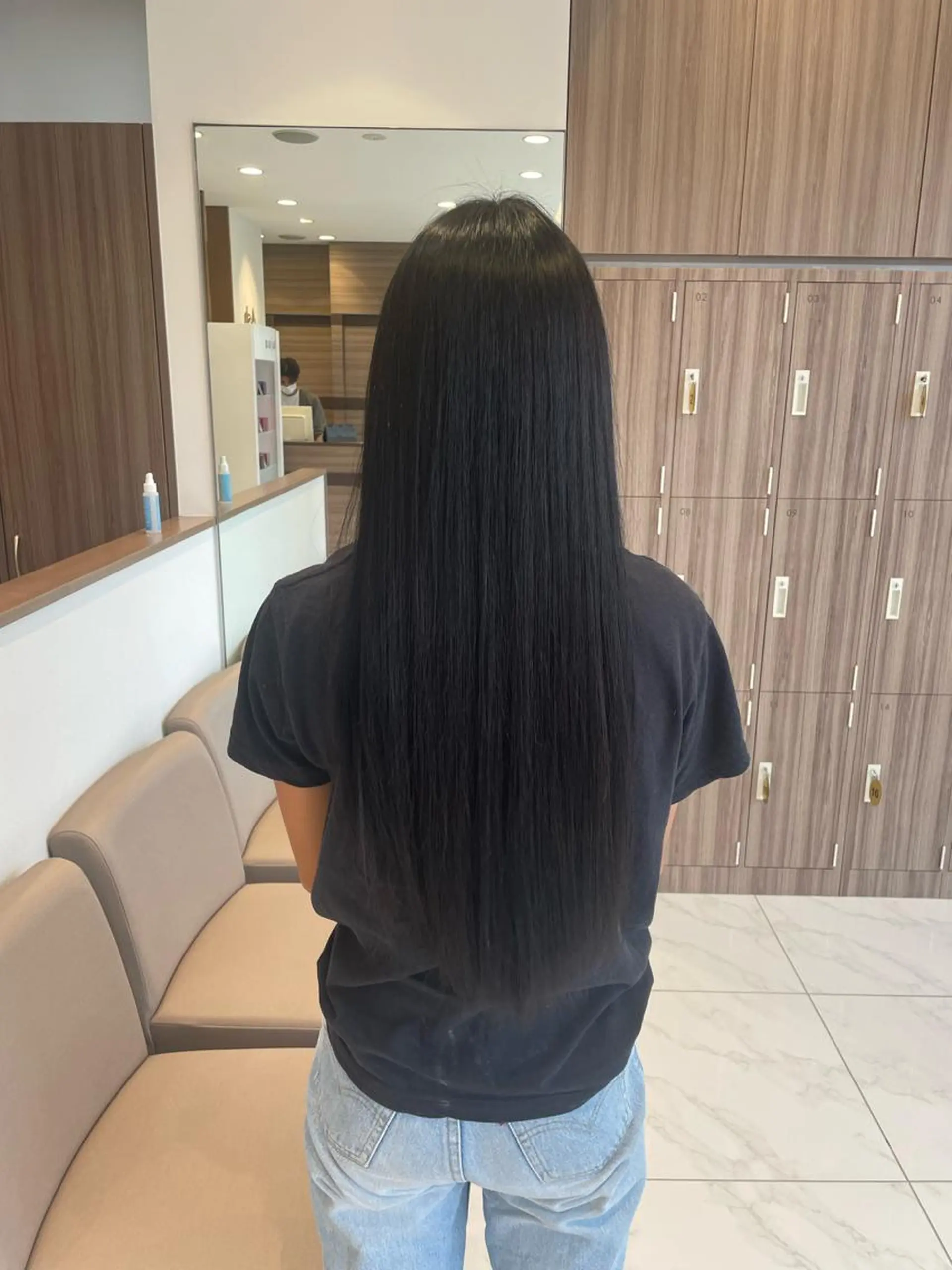 セミロング 髪質改善 縮毛矯正 縮毛矯正 菊池 遼/透明感 /韓国レイヤー/艶感のヘアスタイル