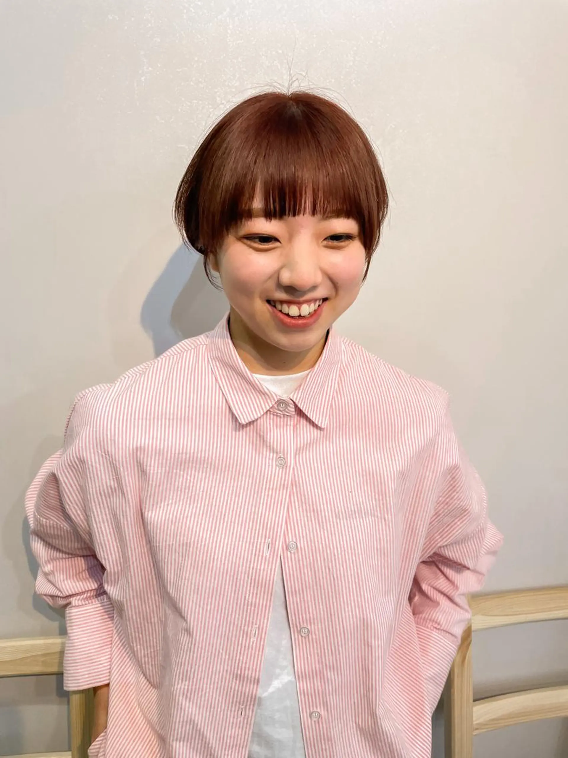 ショート カラー ショートヘア レイヤーパーマ＊ 顔まわり似合わせのヘアスタイル