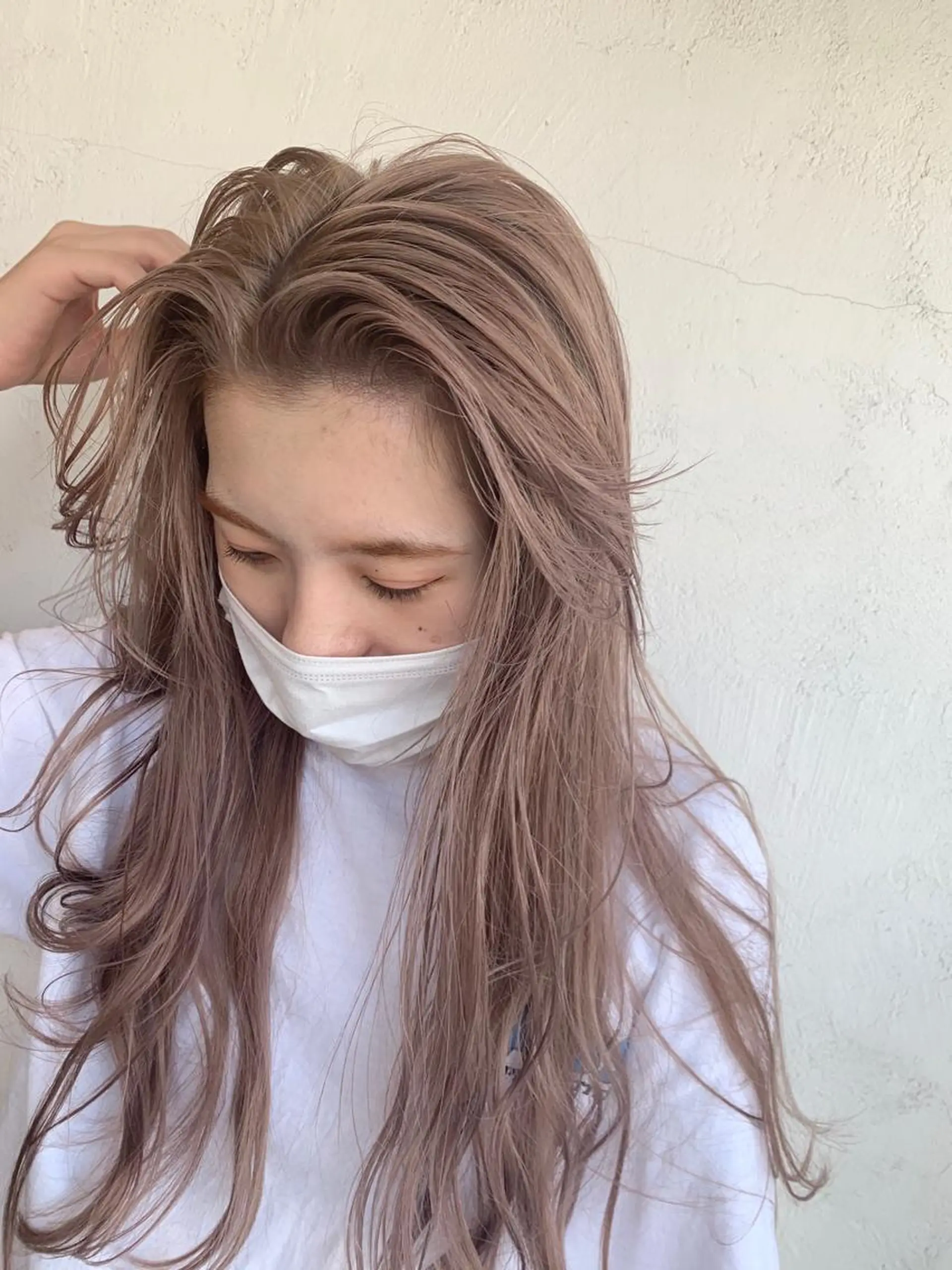 ロング カラー ベージュカラー ブリーチ シアーベージュ カット ヘアカラー トリートメント 艶ハイトーン/ヘア アレンジAYAKAのヘアスタイル