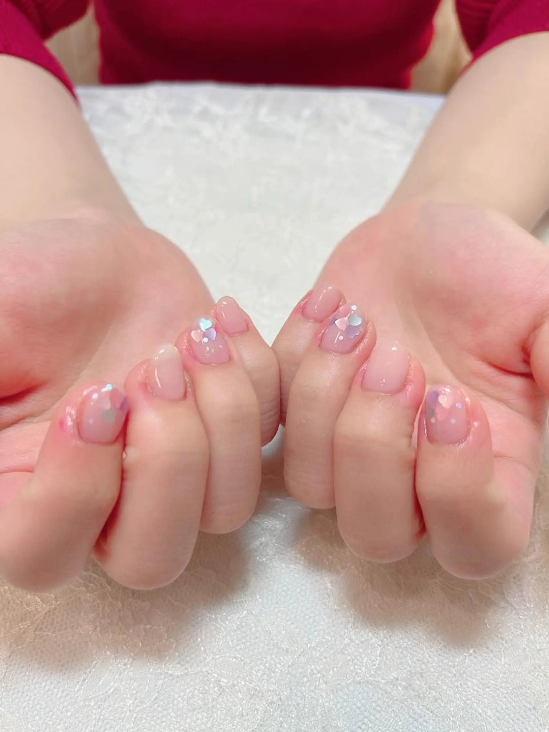 ネイル ドット ハート ハンドネイル aoinail所属・aoi nailのネイルデザイン