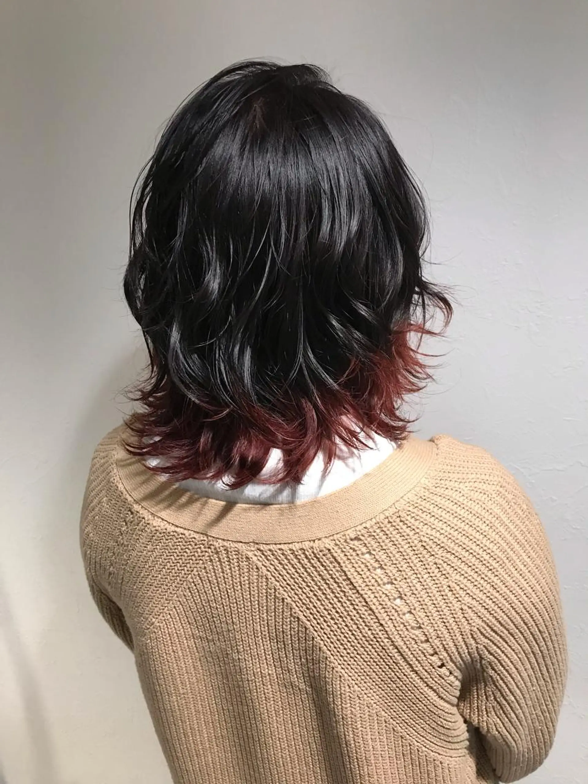 セミロング カラー 赤み消し韓国ヘア レイヤー縮毛🤍渡邉のヘアスタイル