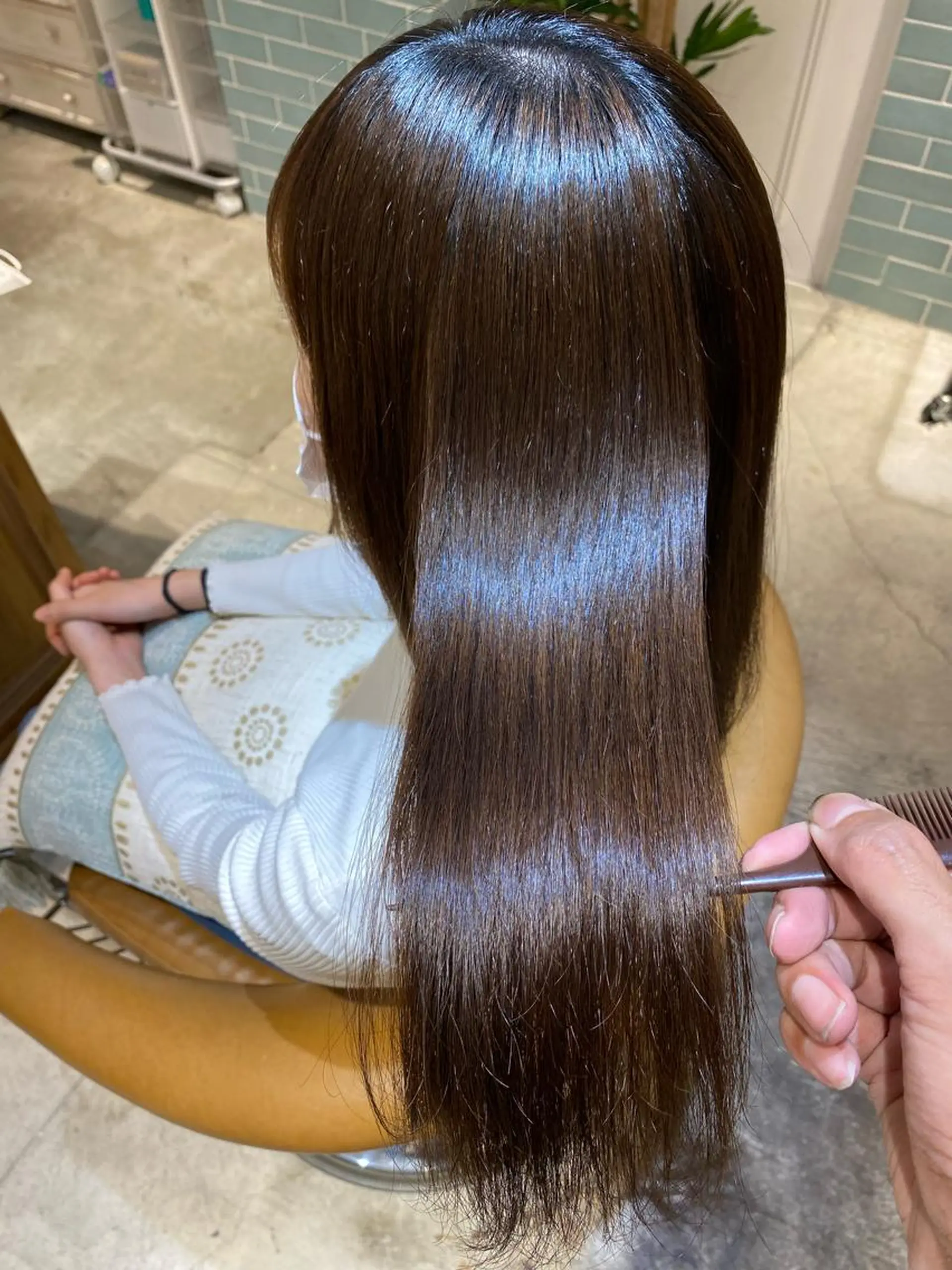 セミロング パーマ トリートメント 艶髪/縮毛矯正 /髪質改善千田大地のヘアスタイル