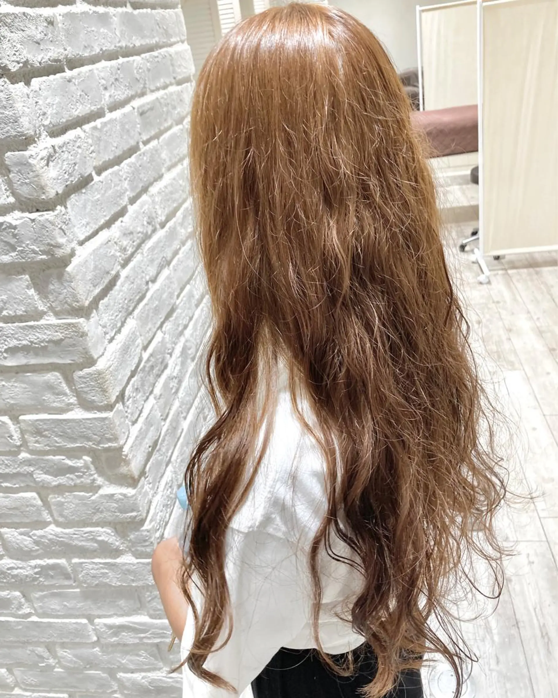 ロング カラー ヘアアレンジ 曲がる縮毛矯正 LIBER 　岩名のヘアスタイル