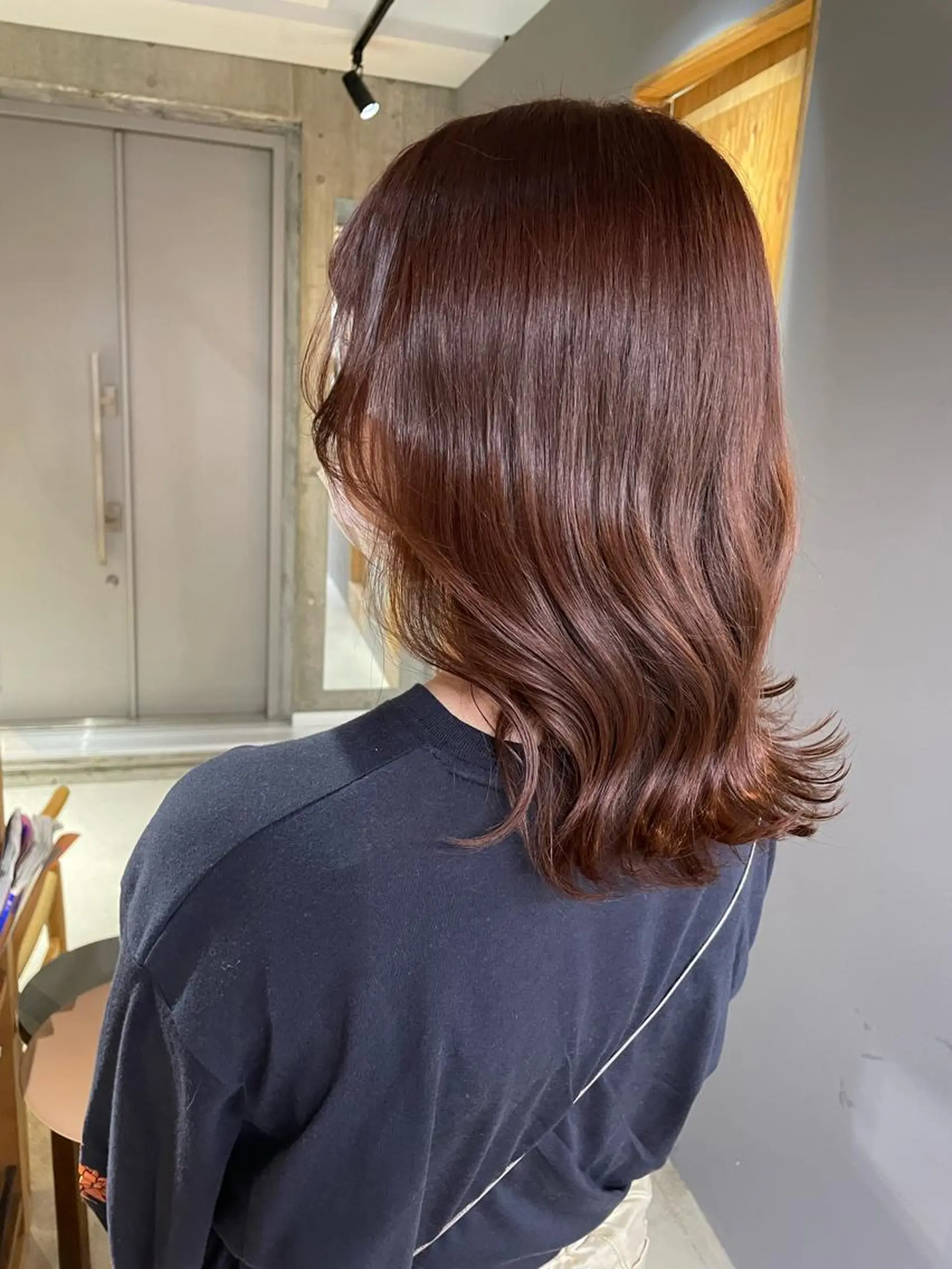 ミディアム カラー ヘアアレンジ ピンクカラー ピンクパープル パープルカラー CEINE loq ‪🍒なつきのヘアスタイル