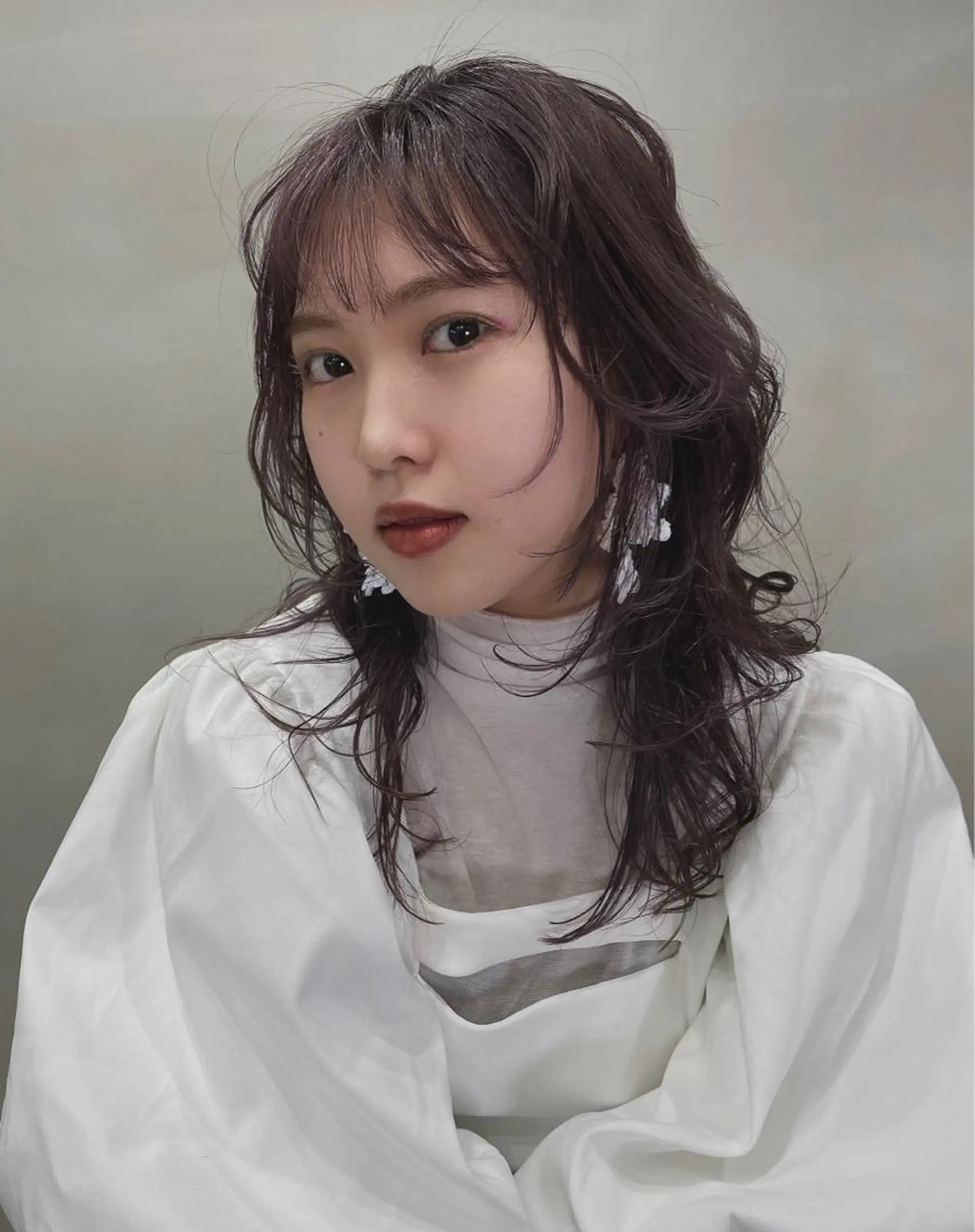 セミロング カラー ヘアカラー cyan sayaのヘアスタイル