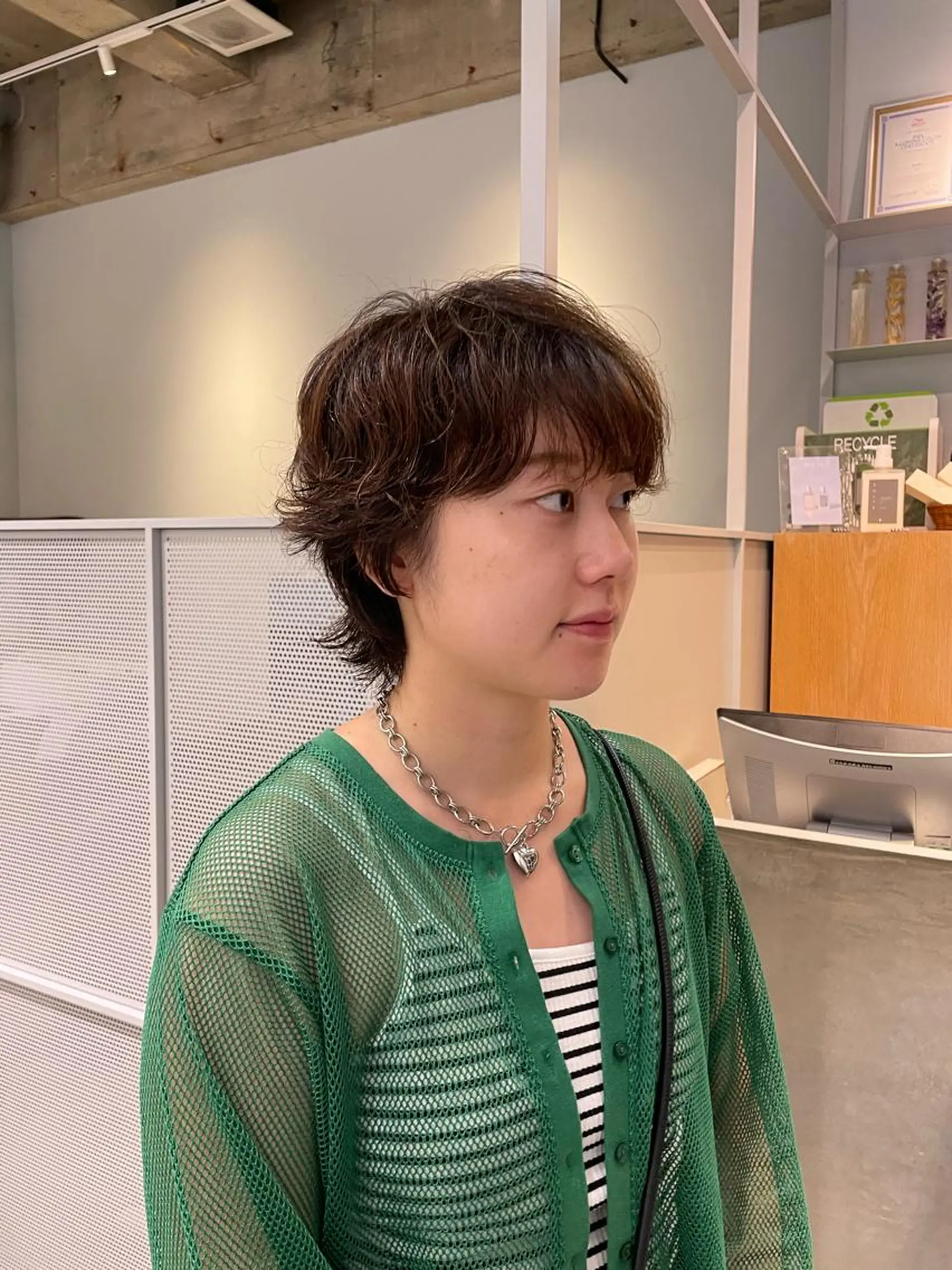 パーマ ウルフカット いまかわ ゆなのヘアスタイル