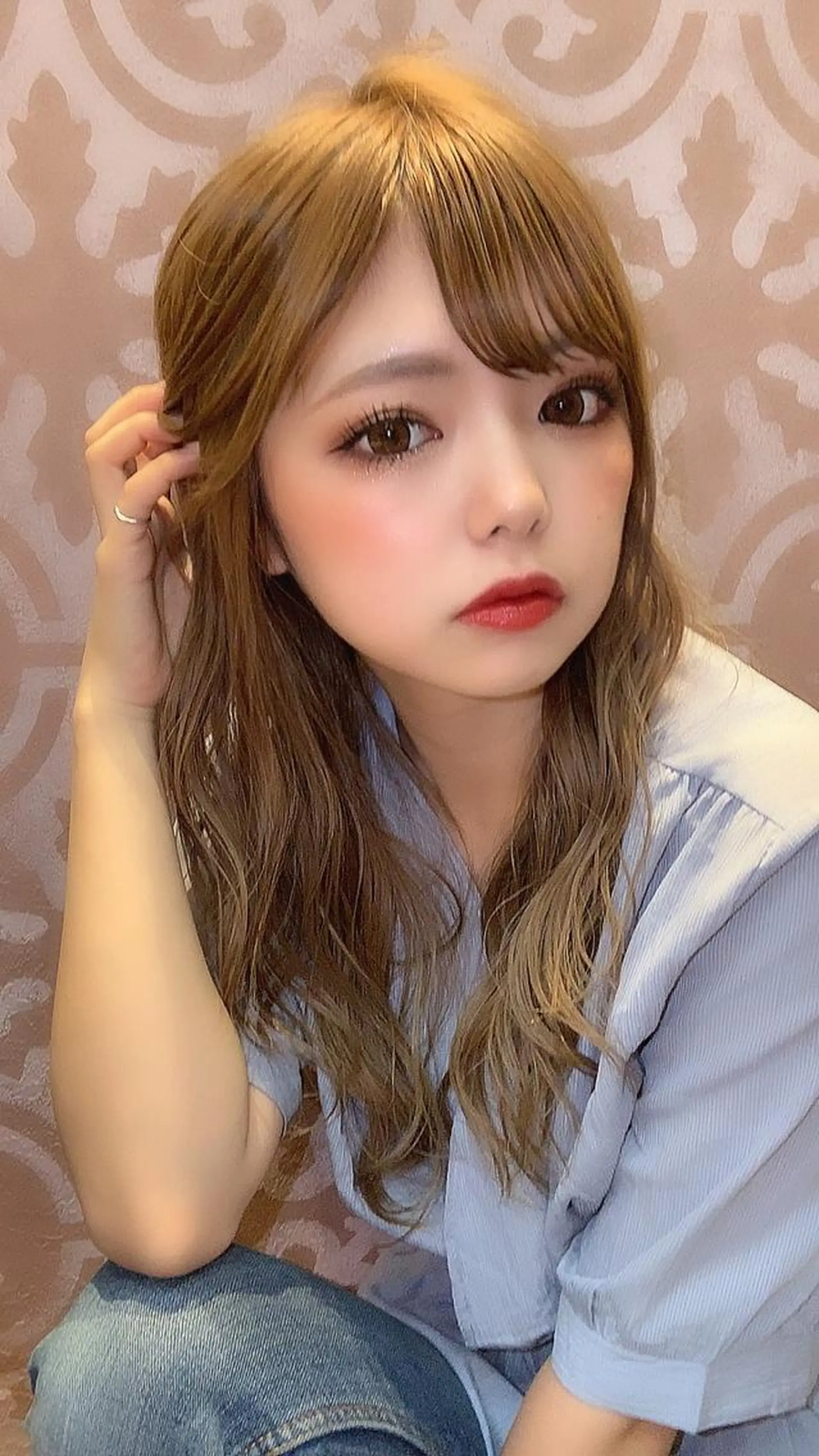 セミロング アッシュ カット ヘアカラー トリートメント 代表山口ひな 髪質改善のプロのヘアスタイル