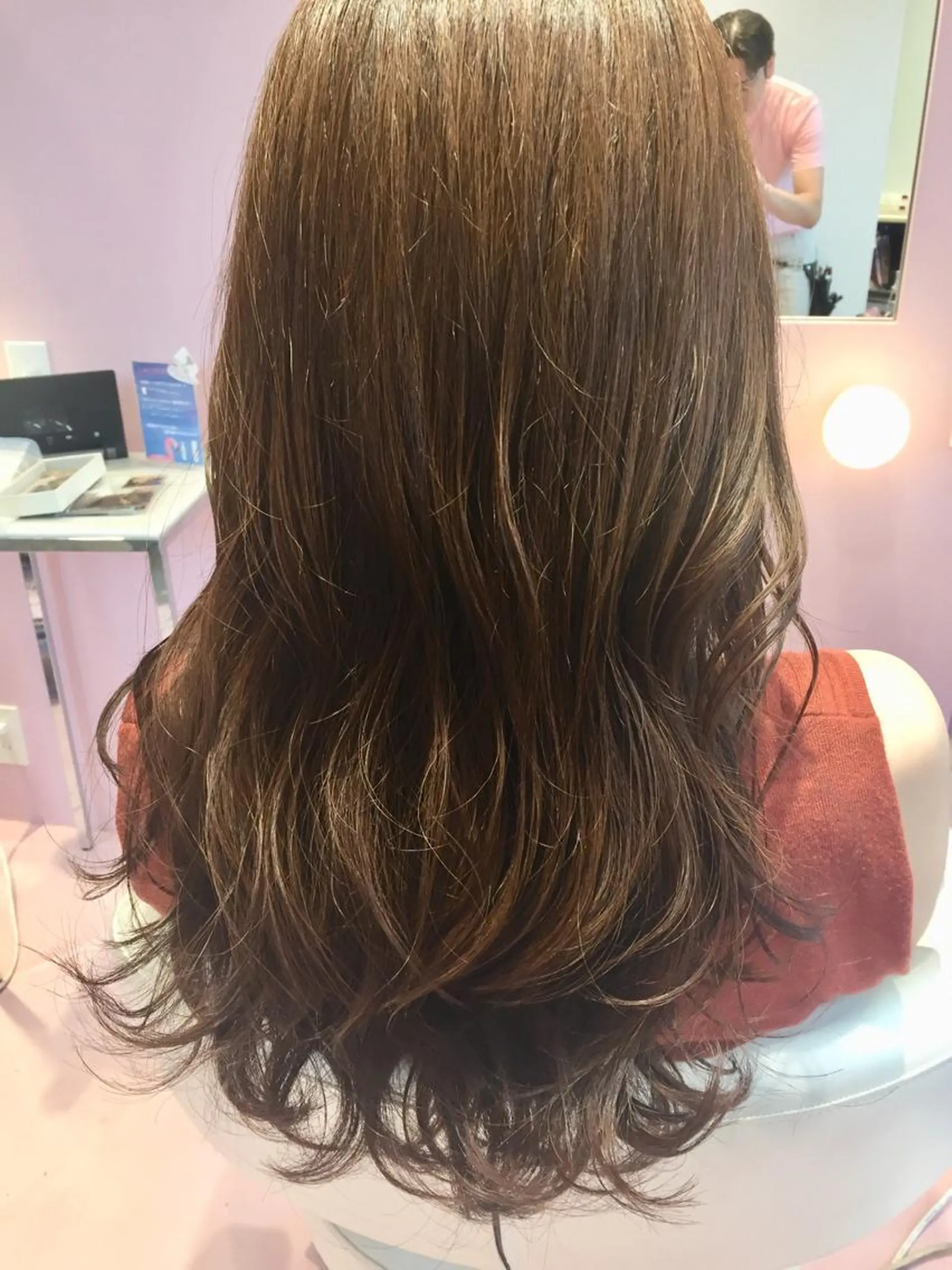 セミロング アッシュ レイヤーカット カット ヘアカラー トリートメント ヘッドスパ 所渉/韓国レイヤー /ウルフカットのヘアスタイル