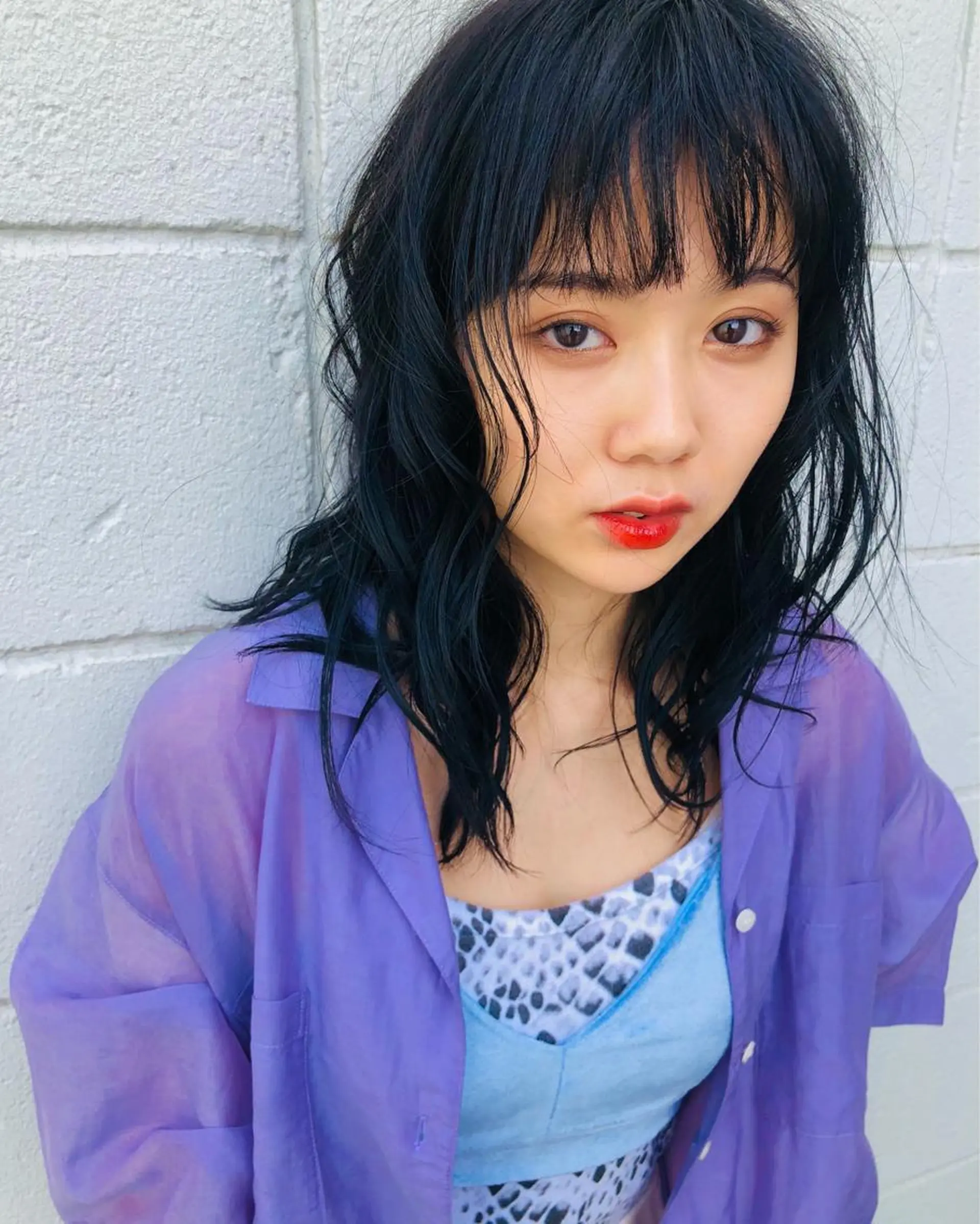 ミディアム パーマ 江村 心のヘアスタイル