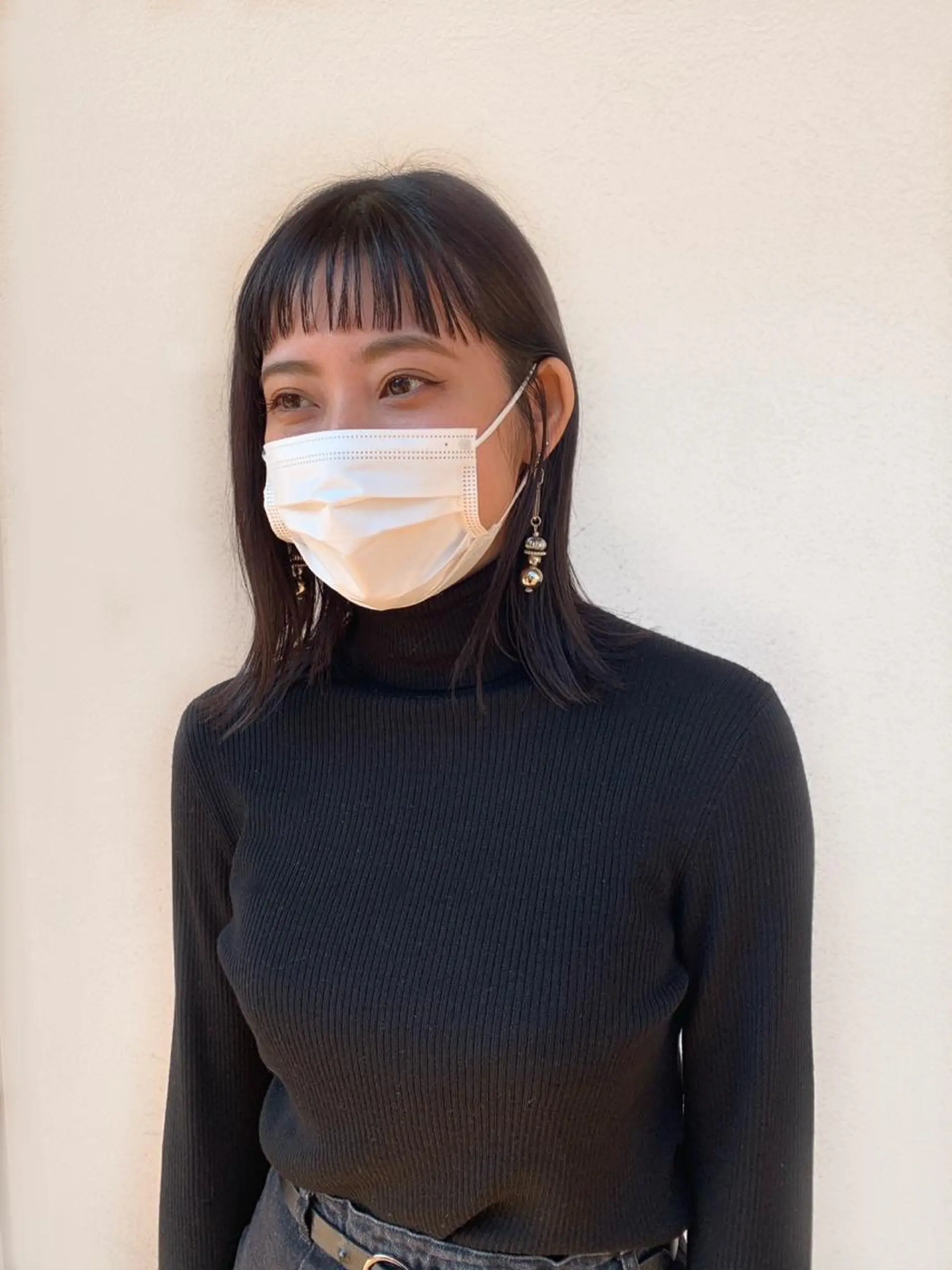 ミディアム カラー ヘアアレンジ ボブ オン眉 中津/柔らかカラー/ ナガオ　イズミのヘアスタイル