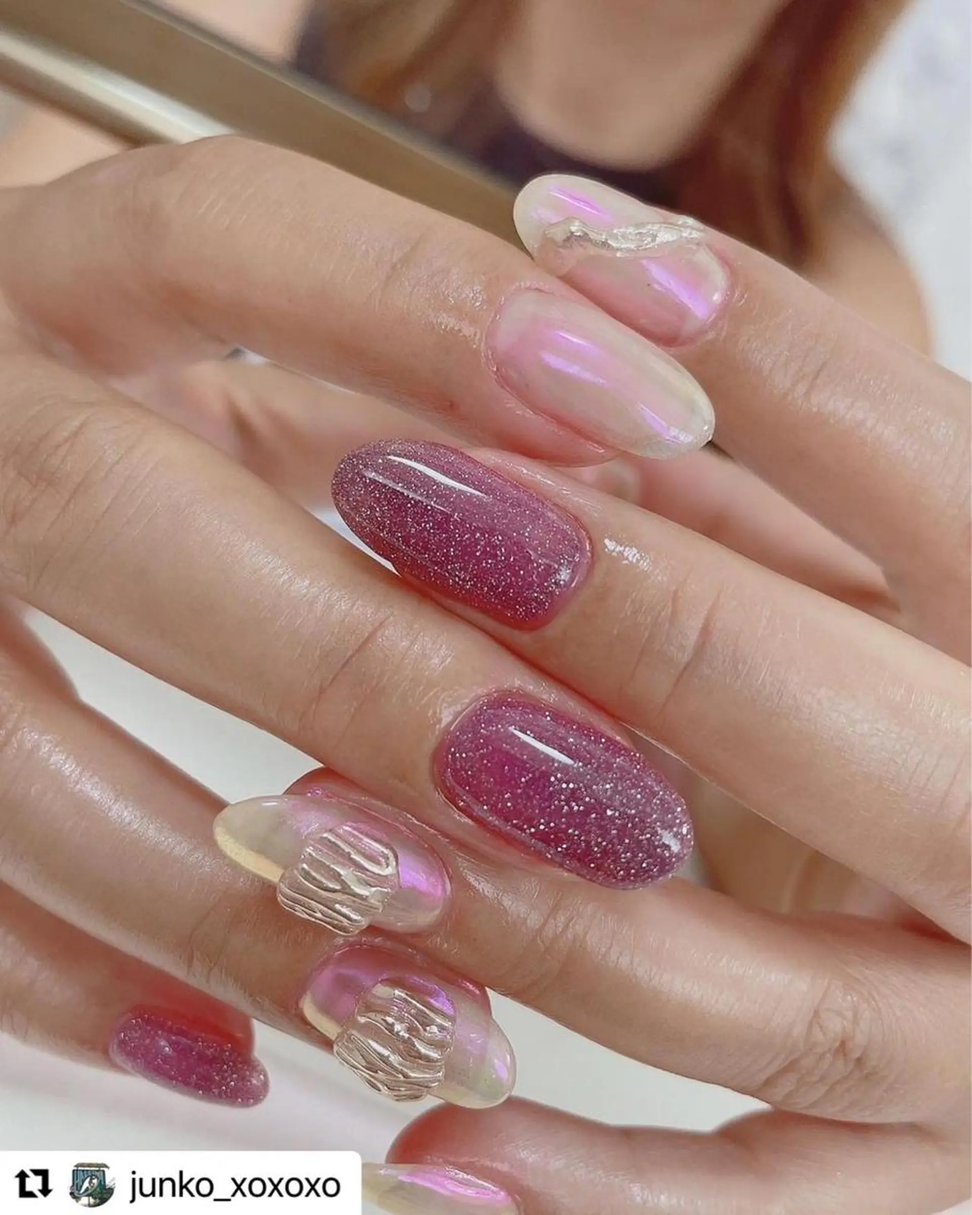 ミディアム ハンドネイル TAKAMATSU RINAのネイルデザイン