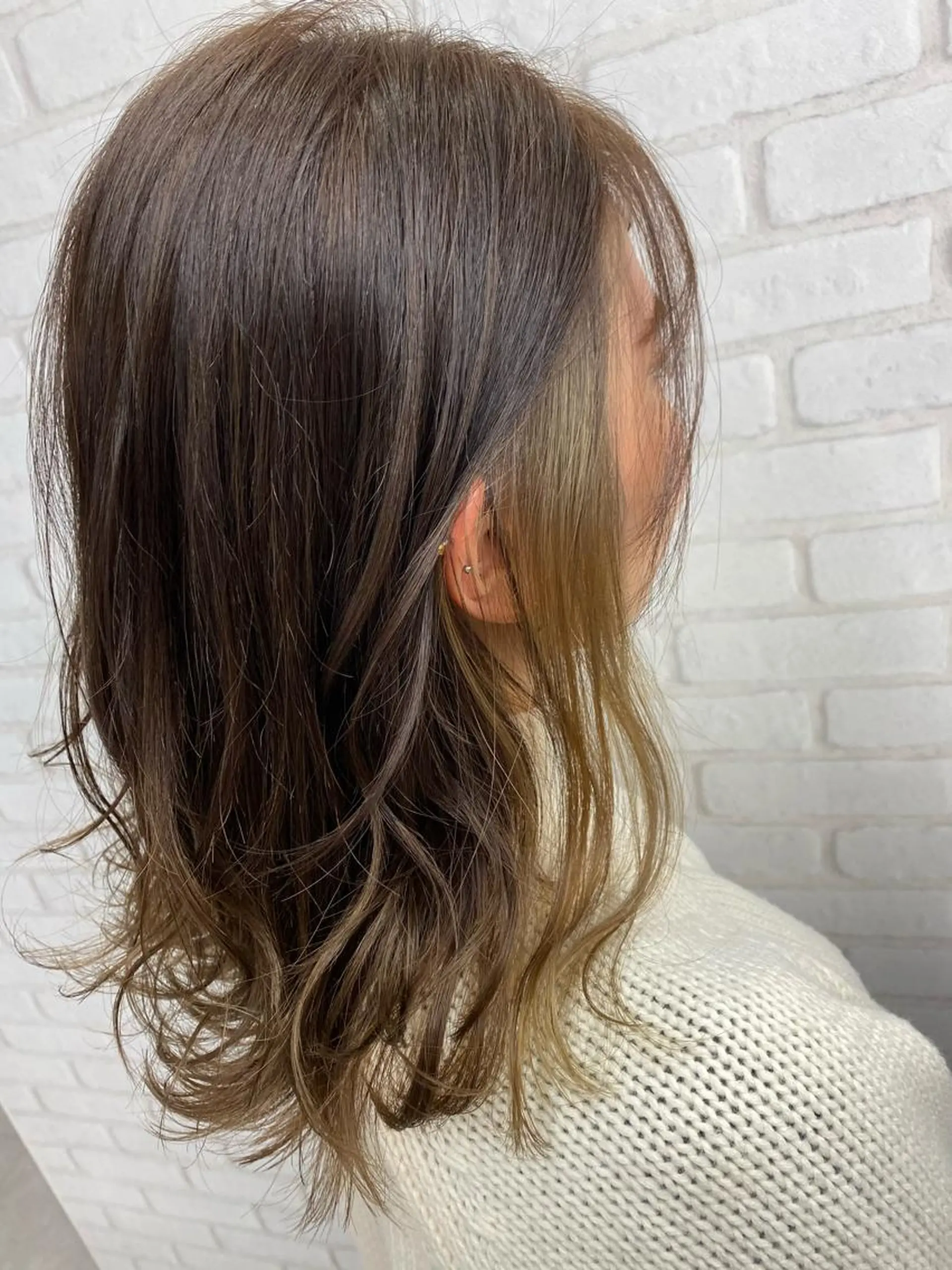 ミディアム カラー ヘアカラー peg.hair所属・ブリーチカラー🫧 森　凪沙のヘアスタイル