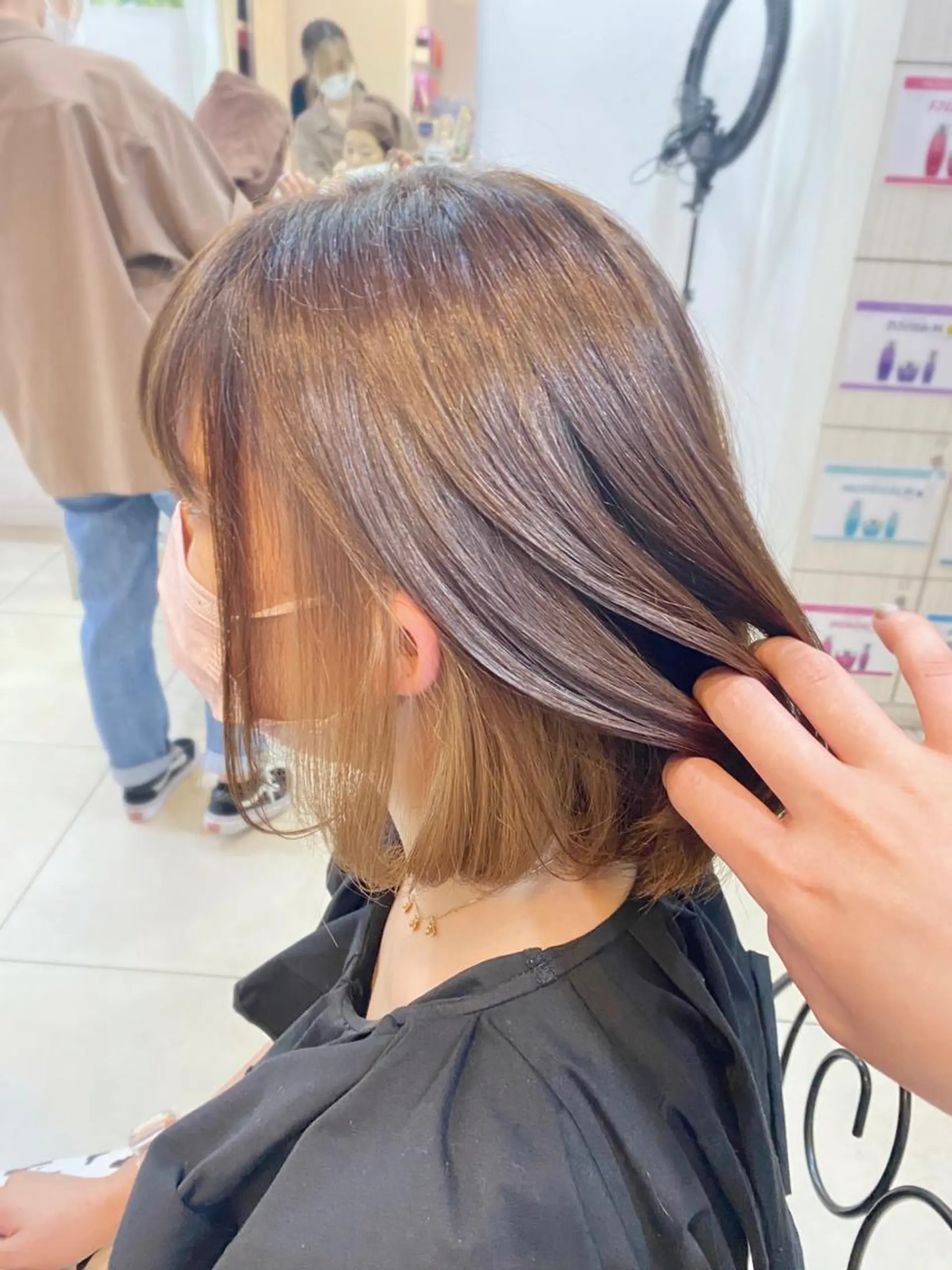セミロング カラー ベージュカラー インナーカラー ヘアカラー 🤎ベージュカラー/ 髪質改善/山岸🤎のヘアスタイル