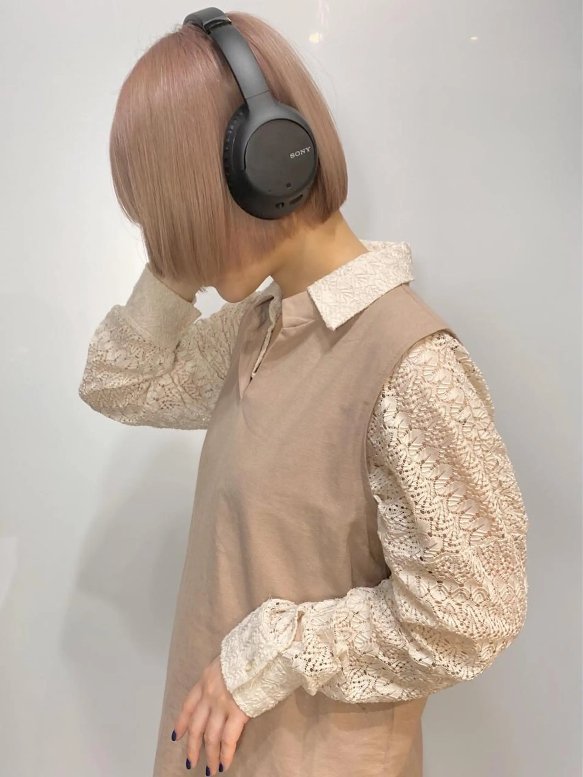 ミディアム カラー Piaコータロー ハイトーン&‪ボブのヘアスタイル