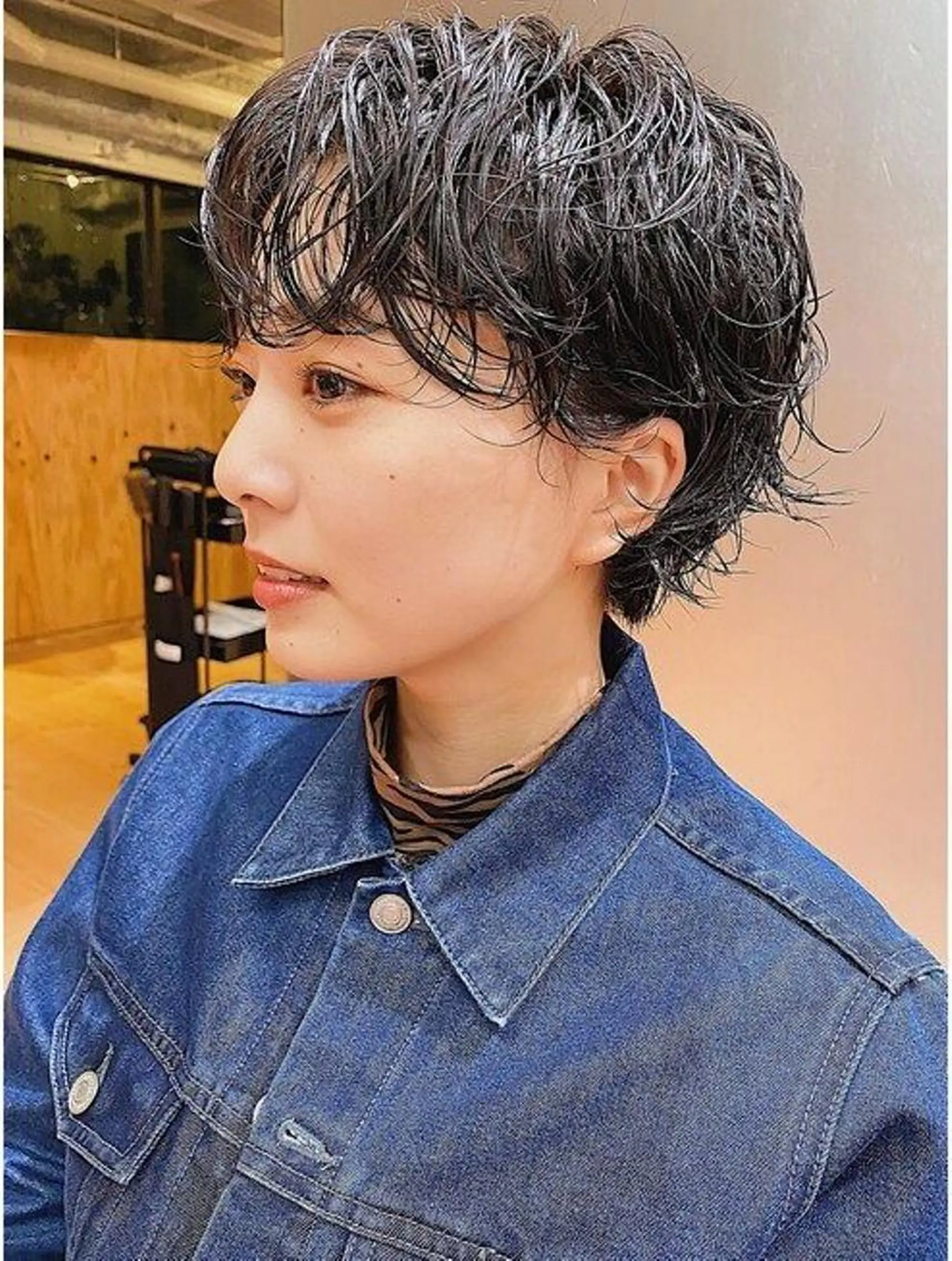 ショート パーマ カット パーマ トリートメント 似合わせカット⚪︎ ／フェイスレイヤーのヘアスタイル