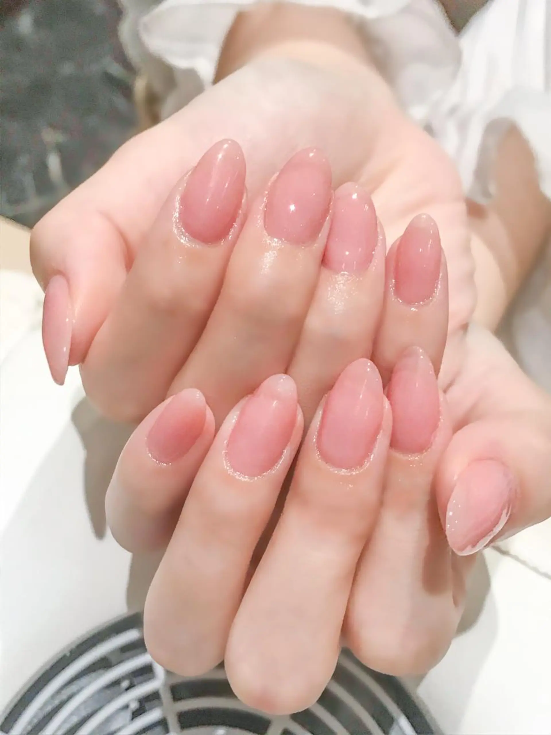 ネイル ワンカラーネイル ピンク ピンクベージュ Nyanco Nailのネイルデザイン