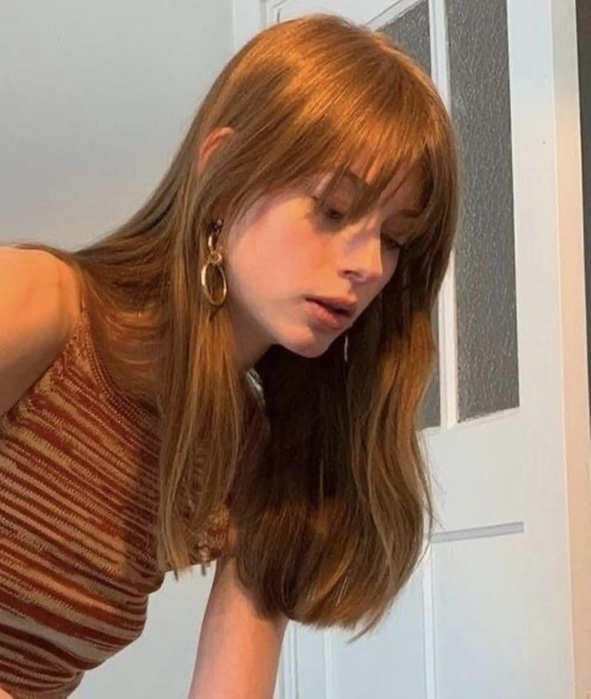 ロング カラー ヘアアレンジ ベージュカラー オレンジ オレンジベージュ ヘアカラー トリートメント ヘッドスパ ヘアセット SHEA.学芸大学所属・一箭 恵梧/ロングヘアのヘアスタイル