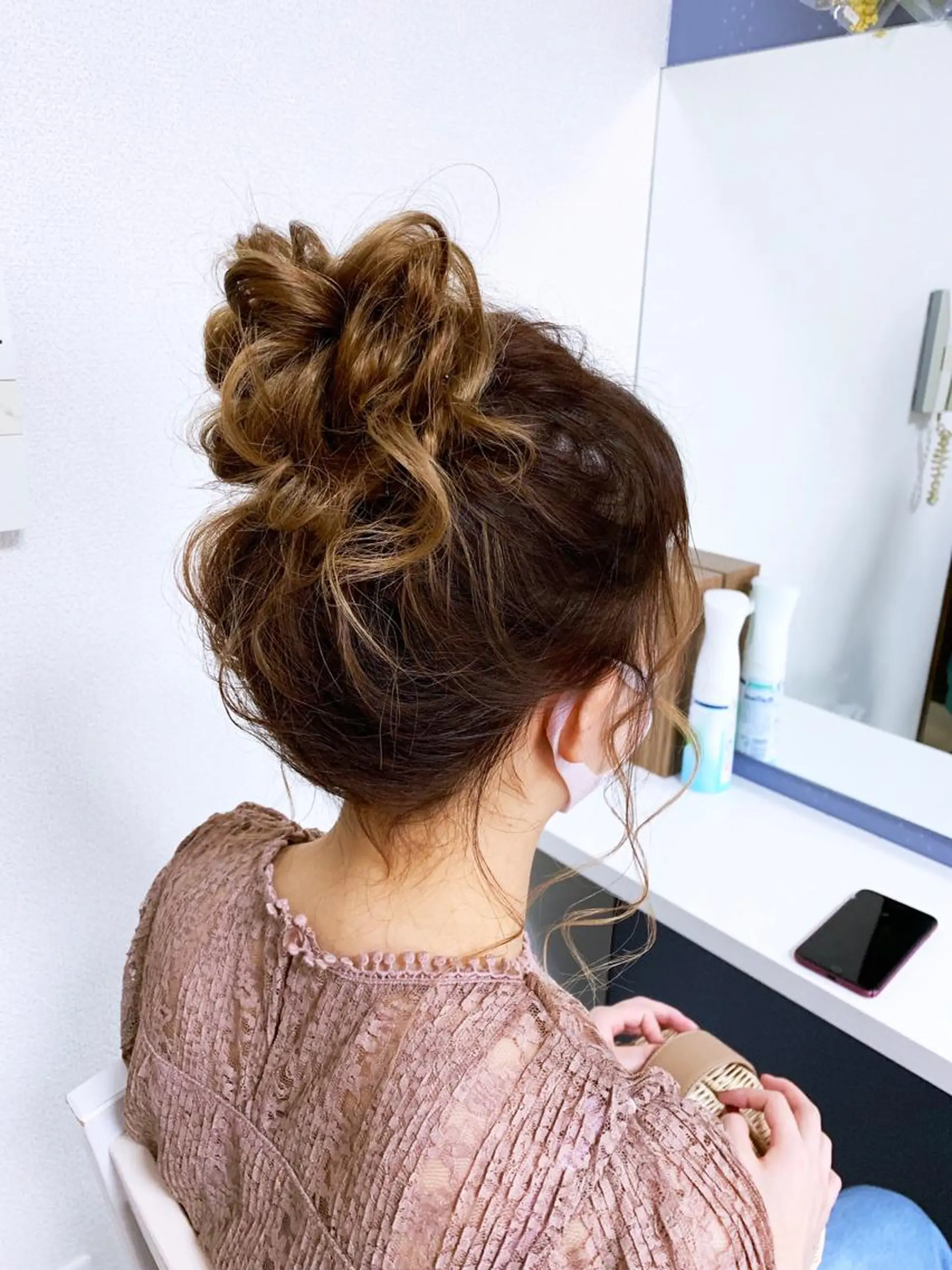 セミロング ヘアアレンジ ヘアセット 【カメレオン】 上村 祥子のヘアスタイル