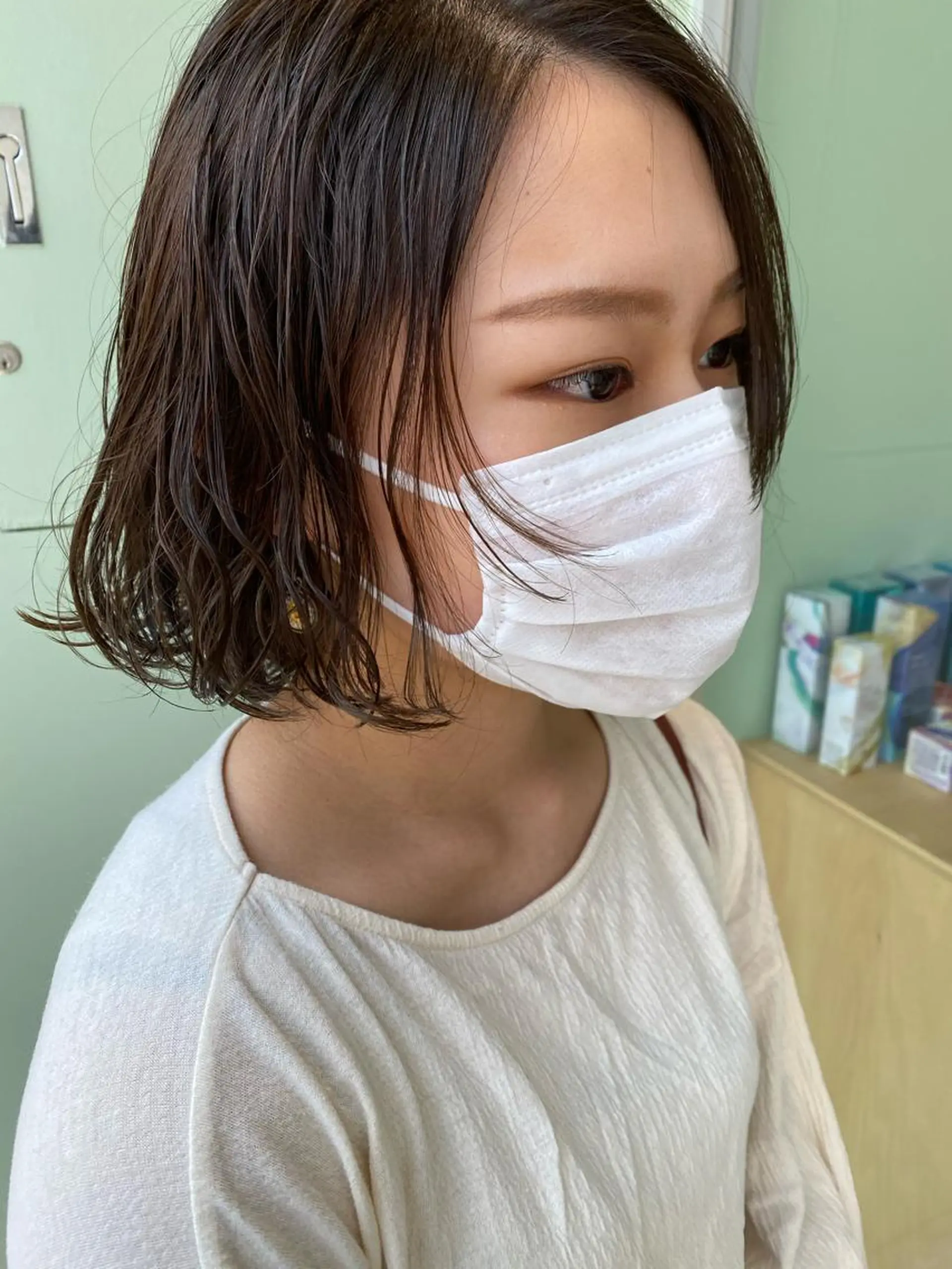 ミディアム 吉田 翔太のヘアスタイル
