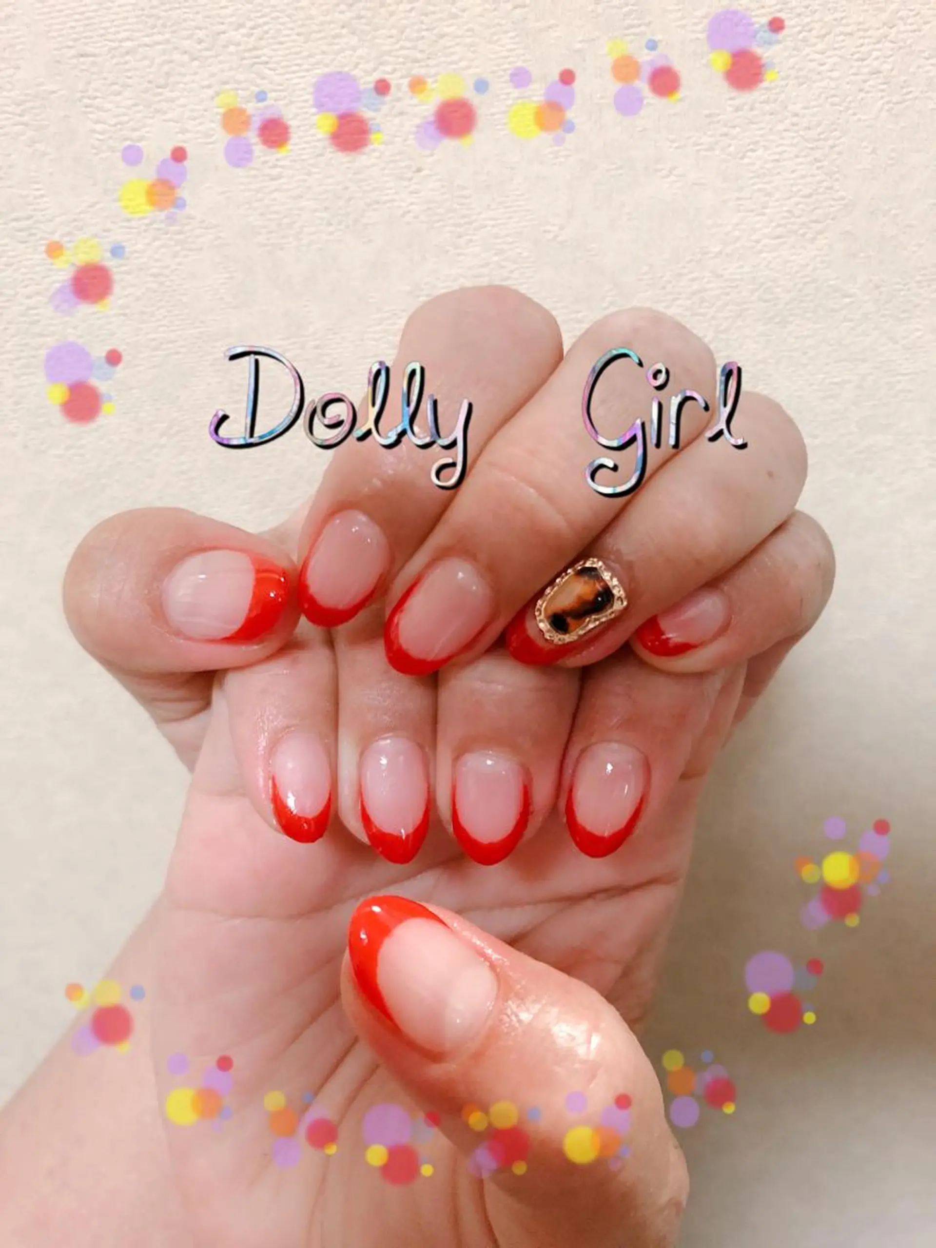 ネイル フレンチネイル 個室ネイルサロンDolly  Girl〜ドーリーガール〜所属・DollyGirl KYOKOのネイルデザイン