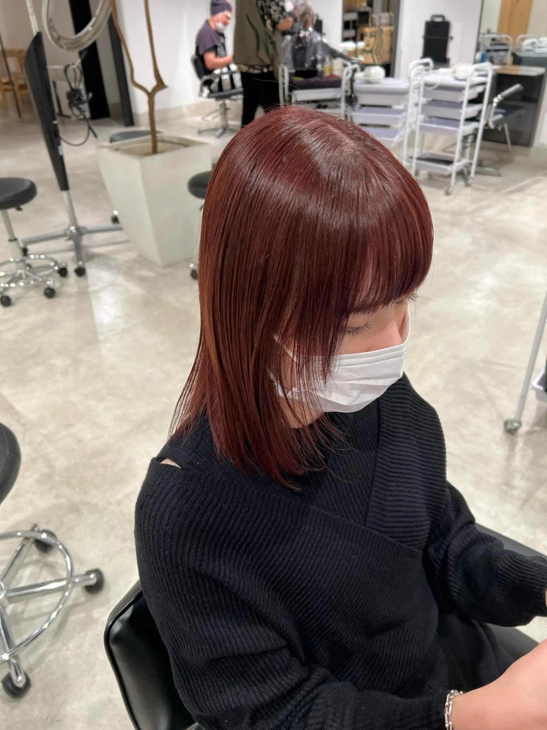 ミディアム カット 縮毛矯正 トリートメント GO TO DAY 渋谷モディ店所属・艶髪 mayuka💖のヘアスタイル