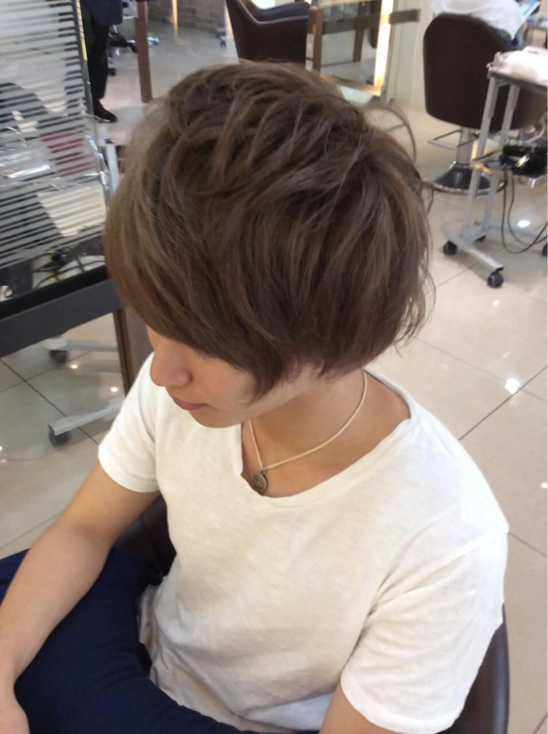 ショート カラー メンズ 透明感カラー ダブルカラー 似合わせ／代表 髪質改善/山田将大のヘアスタイル