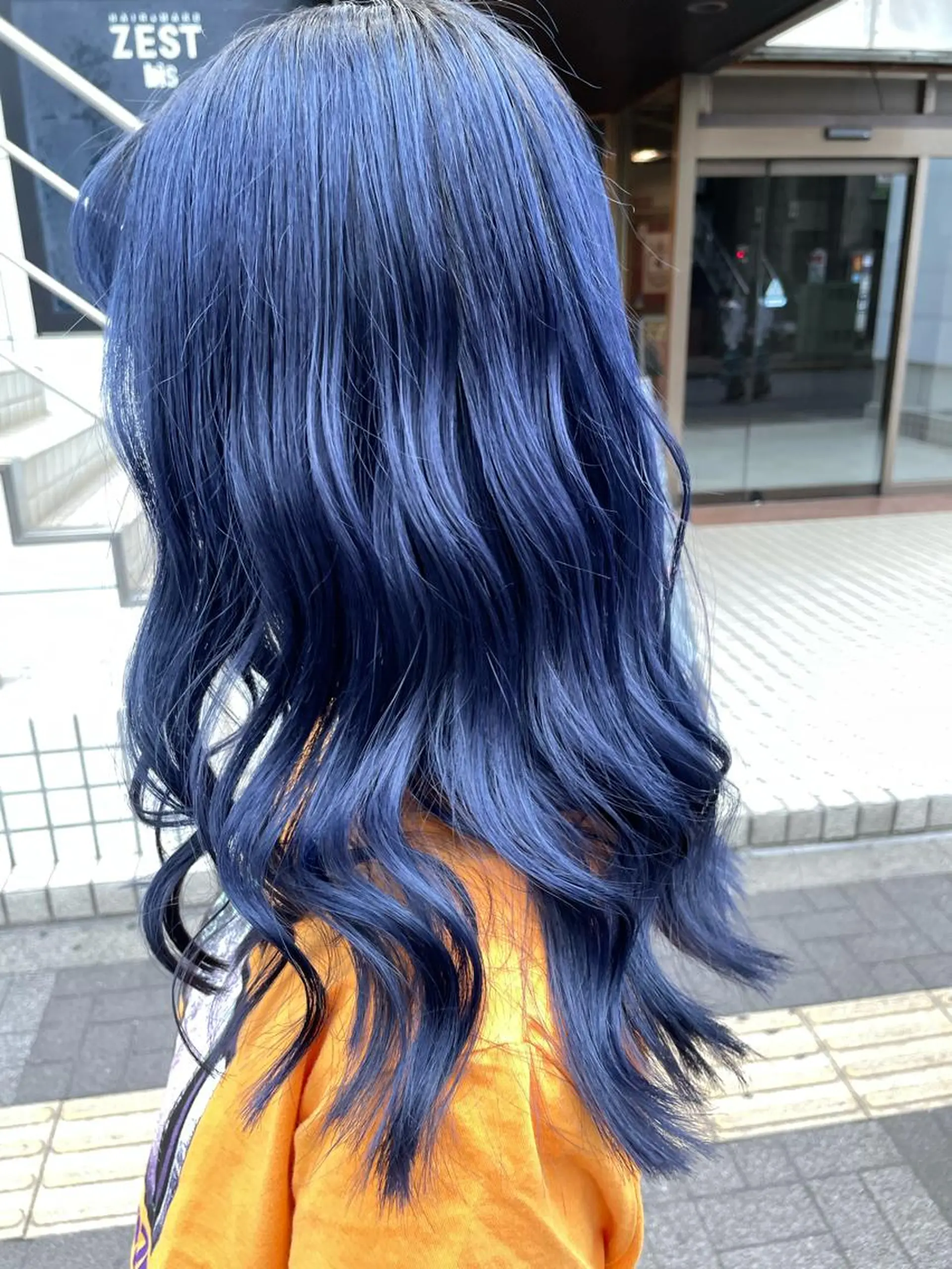 ロング カラー ネイビーカラー ヨシンモリ 個性派ネイル 🌼 ハルカ ♡のマツエク・マツパデザイン