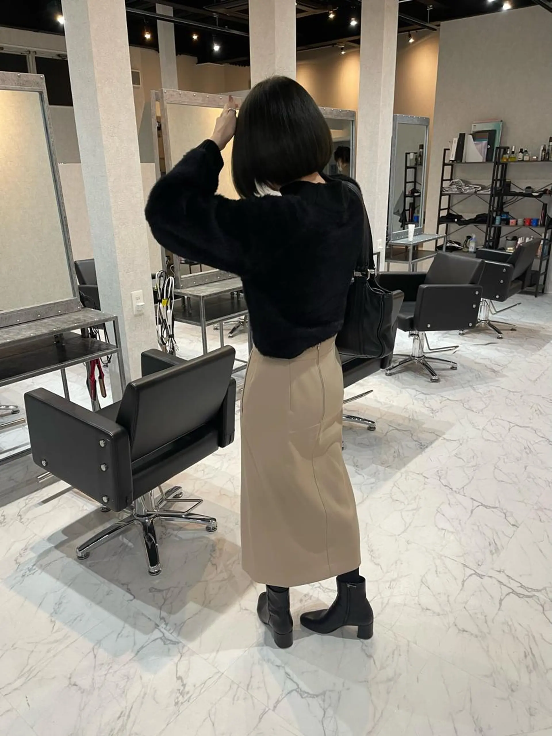 ショート カラー バレイヤージュ デザインカラー ハイライトカラー 外国人風カラー ハイライト カット アンドウ ユウ/ レイヤーカット/韓国のヘアスタイル