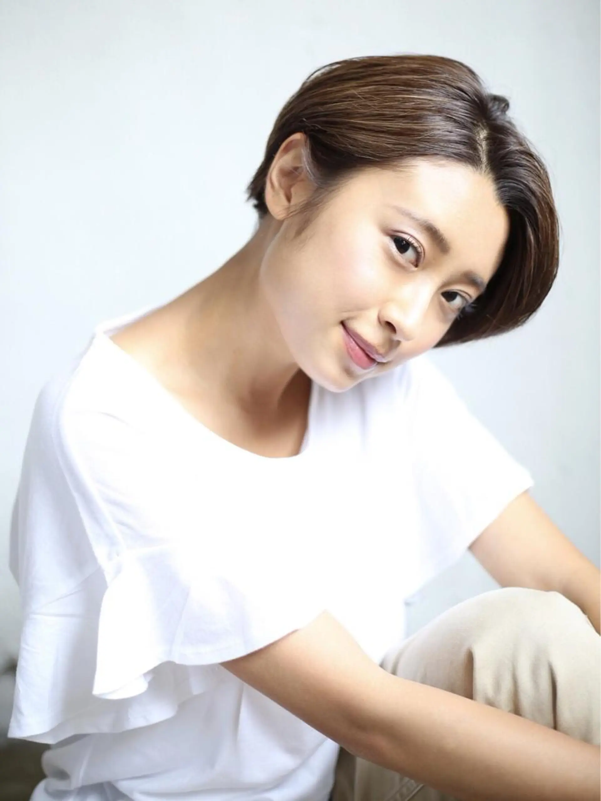 ショート カラー パーマ 野崎 ひかりのヘアスタイル