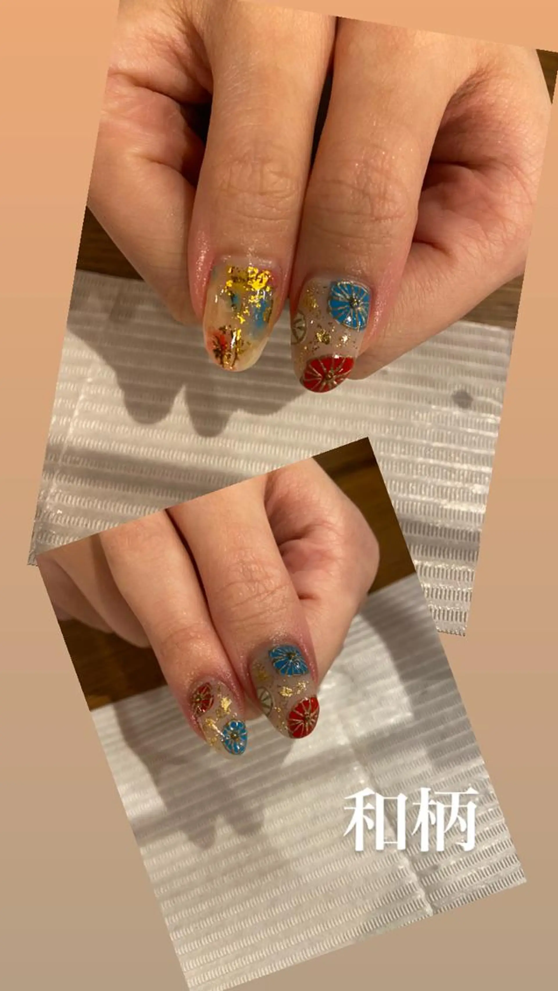 ネイル アートネイル ゴールド 水色 ミラーネイル ニュアンスネイル . unffのネイルデザイン