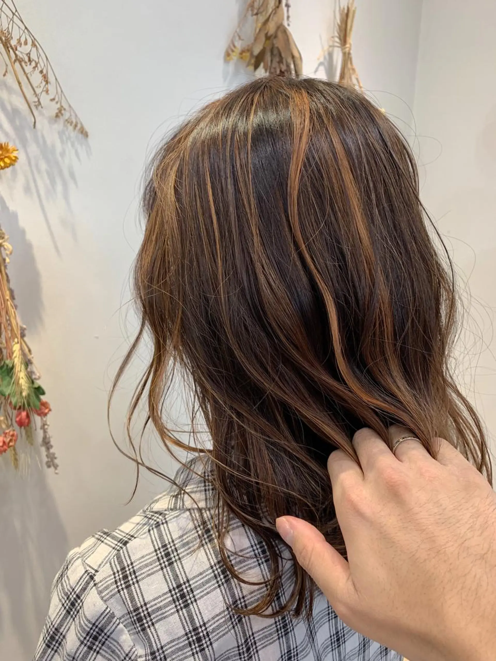 セミロング カラー 縮毛矯正/髪質改善 /韓国風　山川春輝のヘアスタイル