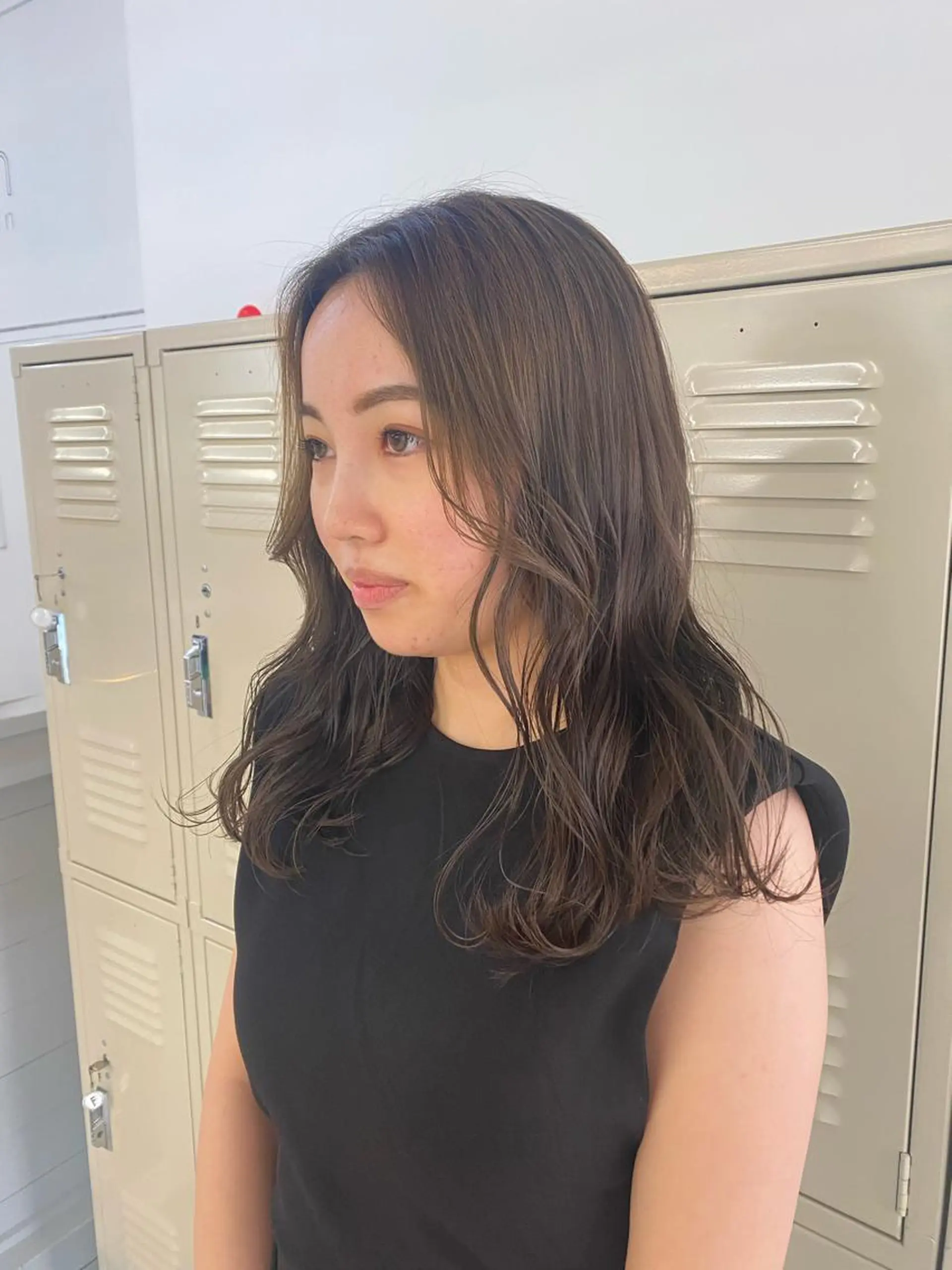 セミロング ヘアカラー ｱｵﾇﾏﾐﾕ☁️ /ボブ/ハイトーン/のヘアスタイル