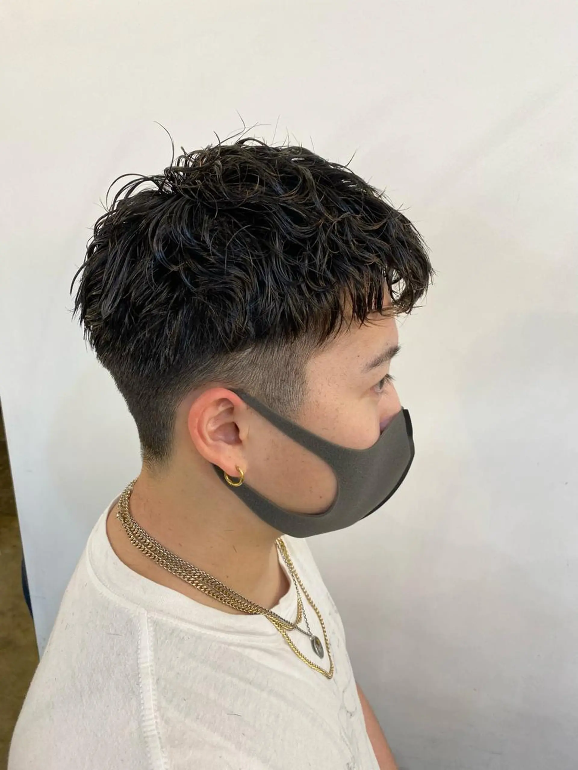 ショート パーマ 🐬脱白髪染めカラー 清水大世🐬のヘアスタイル