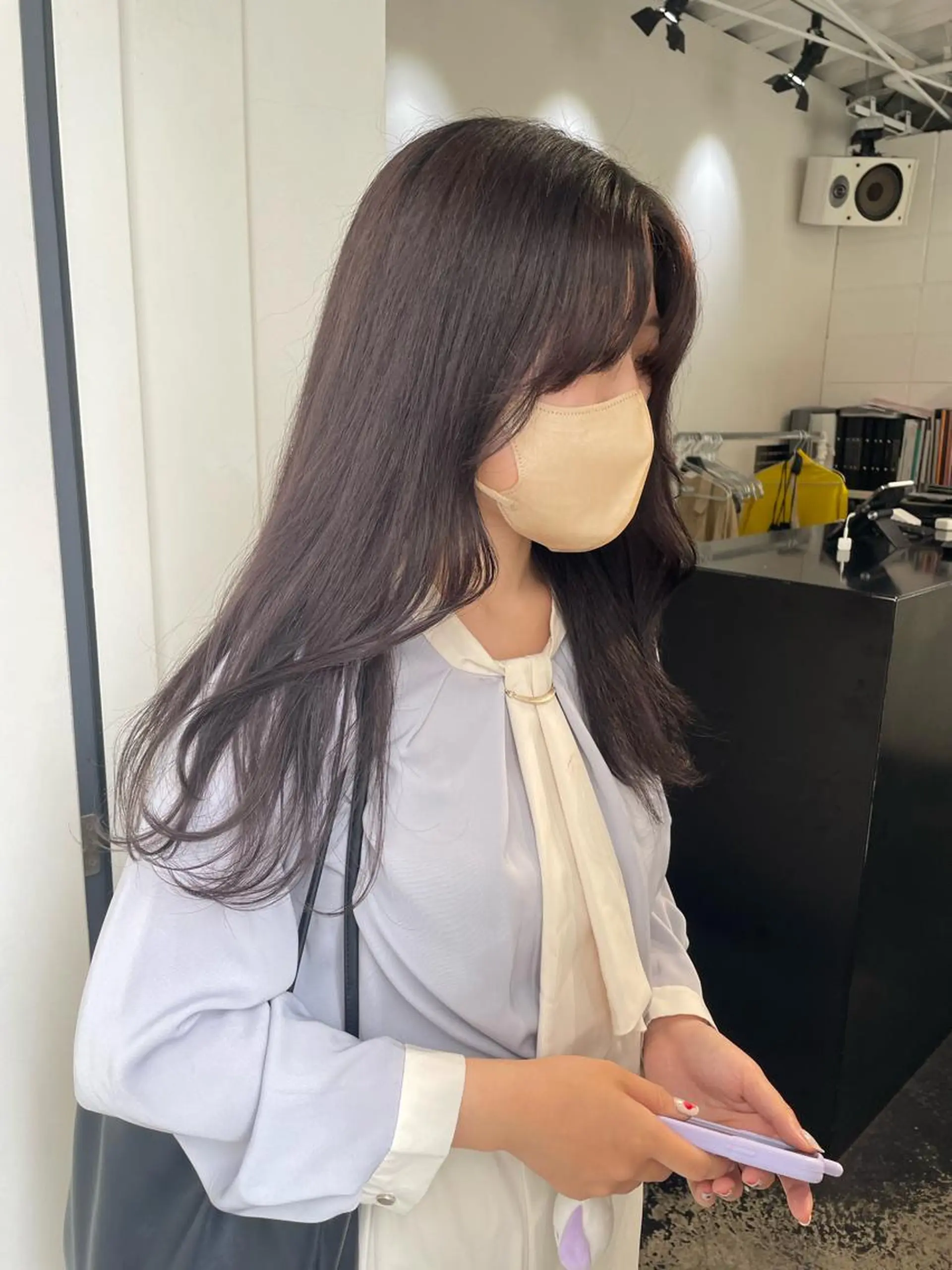 ロング カラー パーマ ヘアアレンジ メンズ キッズ ネイル マツエク・マツパ アイブロウ メンズブリーチ ブリーチ グレージュ ラベンダーカラー ラベンダーグレージュ カット ヘアカラー トリートメント 艶ハイトーン/ヘア アレンジAYAKAのヘアスタイル