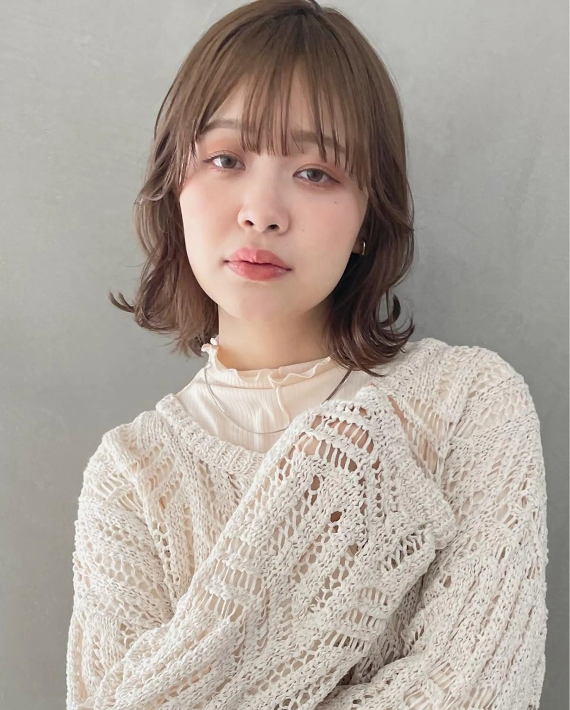 ミディアム ボブ 外ハネヘア カット ヘアカラー 【ボブ/個室サロン】 癒し空間mimuraのヘアスタイル