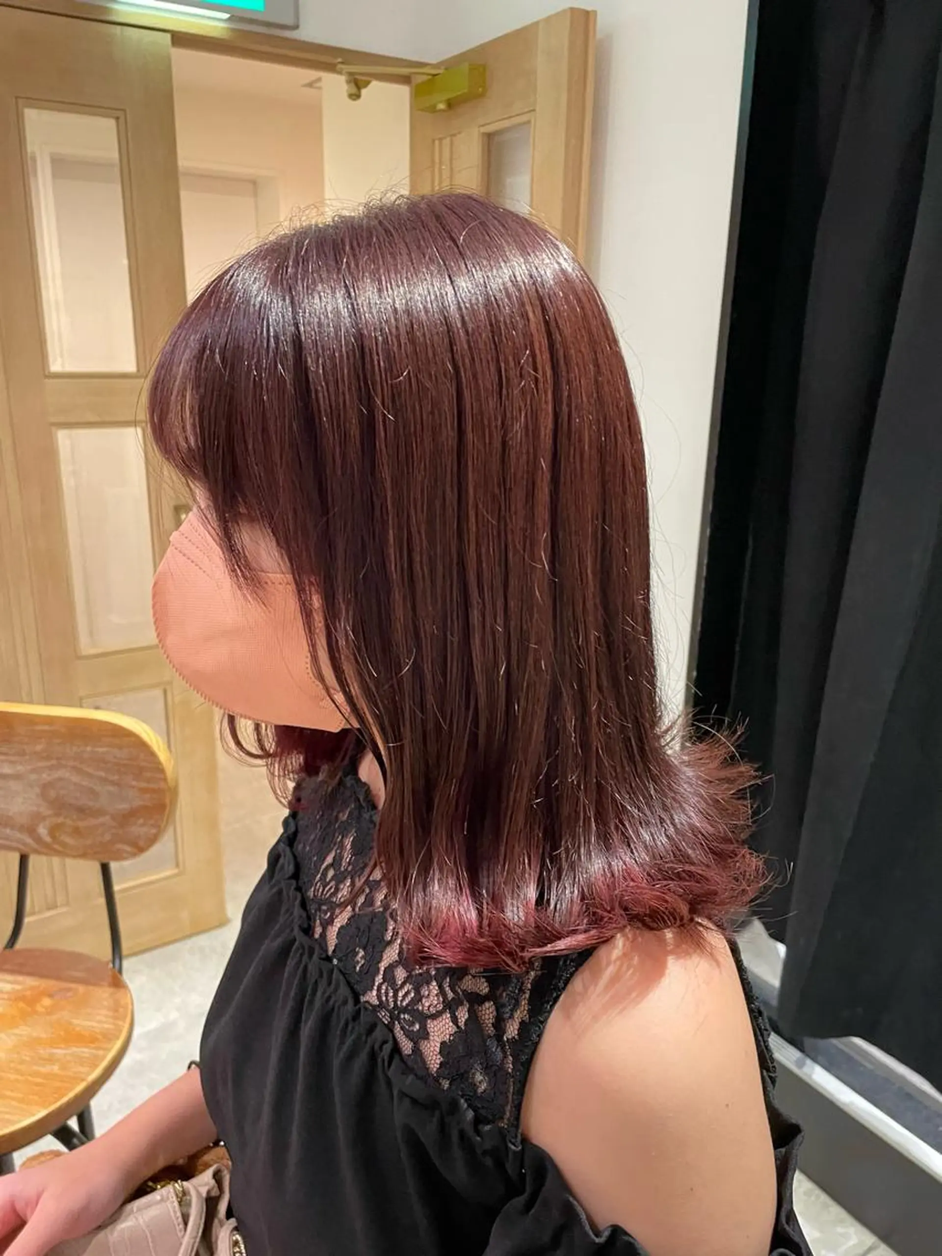 セミロング カラー newi梅田🫧韓国 ヘア🫧sakiのヘアスタイル