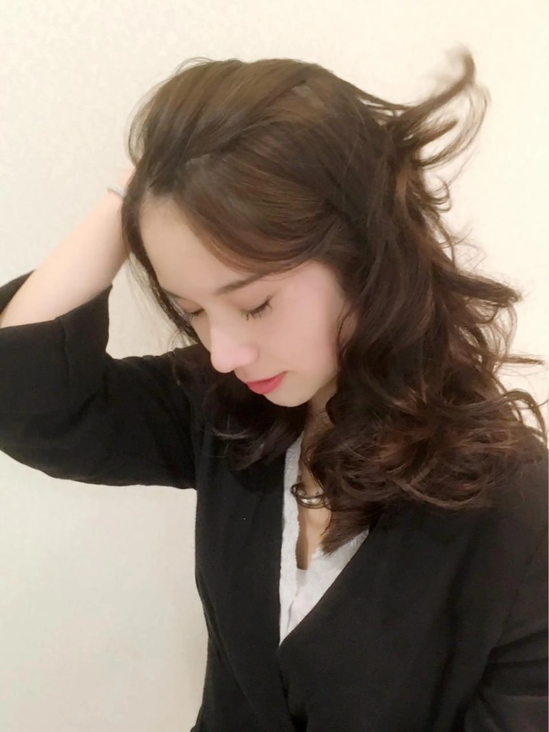 ロング カラー パーマ ロング デジタルパーマ 田中 奈布のヘアスタイル